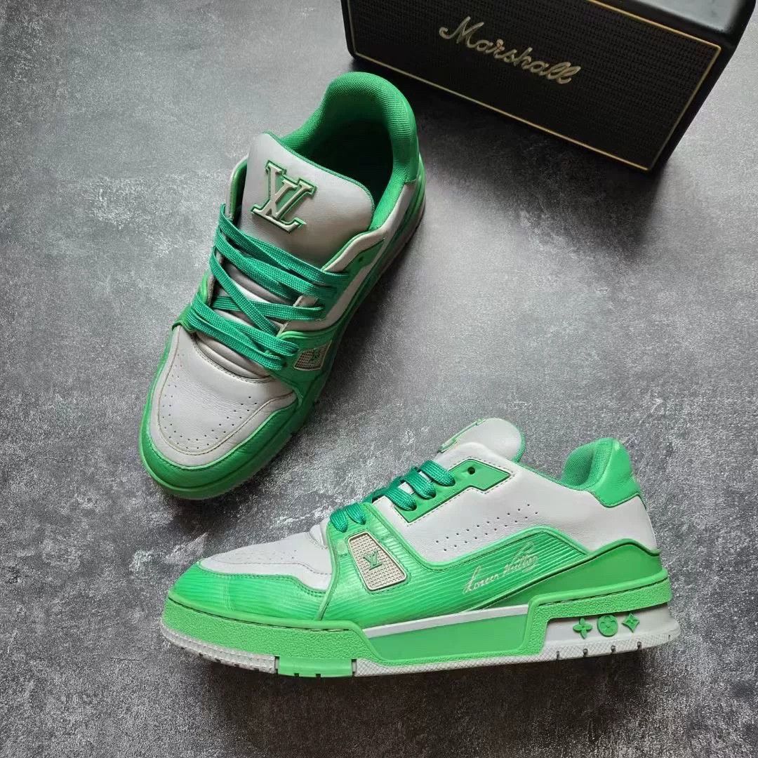Louis Vuitton Louis Vuitton Training Green Lowtop Sneakers 41 Men Size US 8.5 / EU 41-42 - 4 Thumbnail