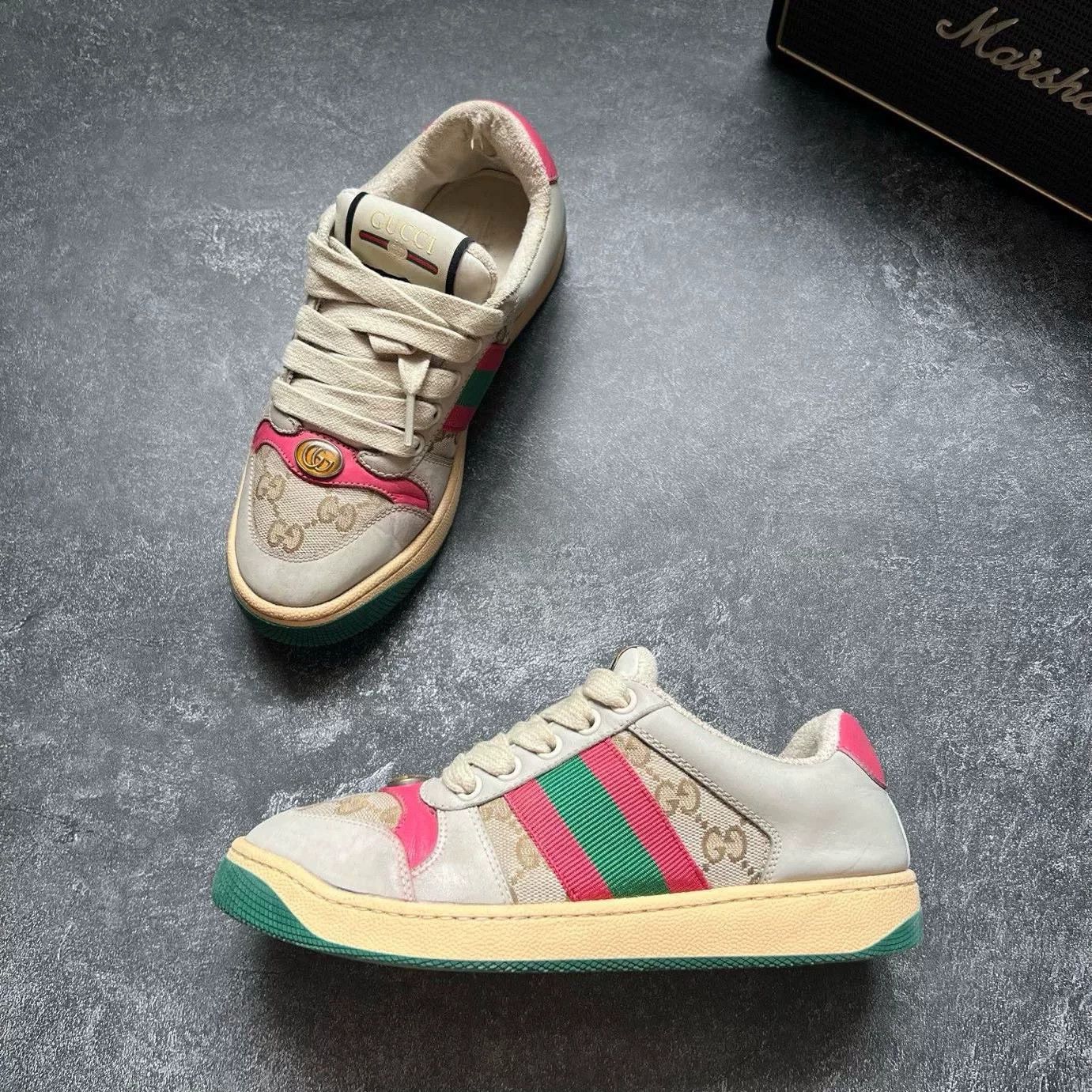 Gucci Gucci Pink Lowtop Sneakers 37 Women Size US 6.5 / IT 36.5 - 4 Thumbnail