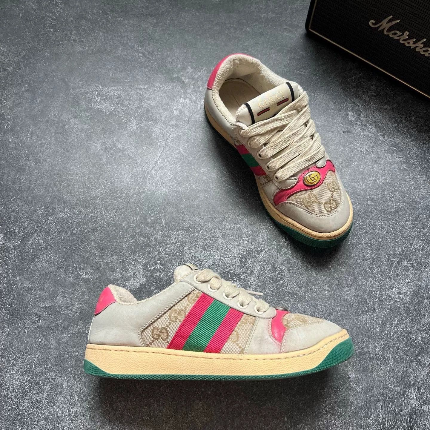 Gucci Gucci Pink Lowtop Sneakers 37 Women Size US 6.5 / IT 36.5 - 5 Thumbnail