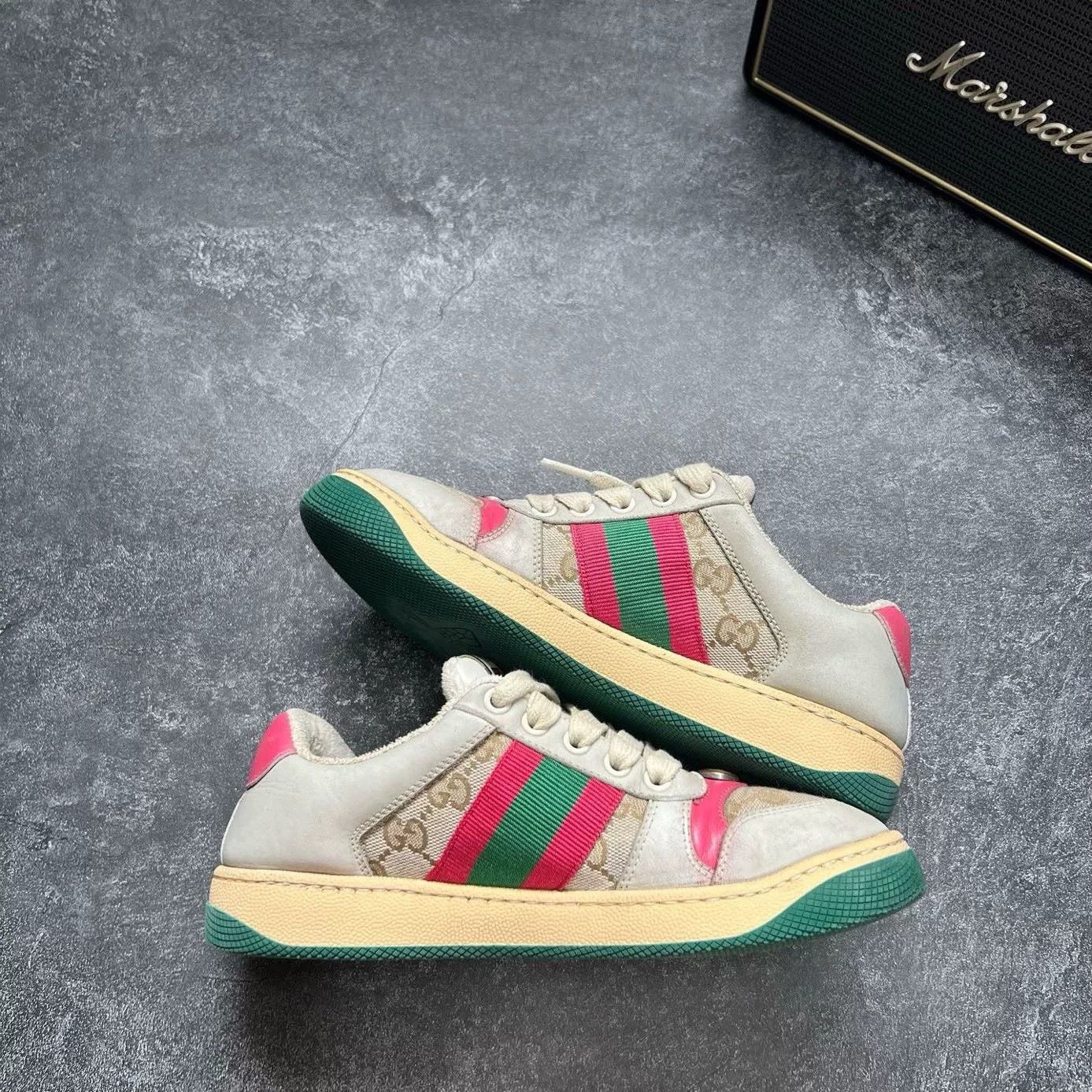 Gucci Gucci Pink Lowtop Sneakers 37 Women Size US 6.5 / IT 36.5 - 2 Thumbnail