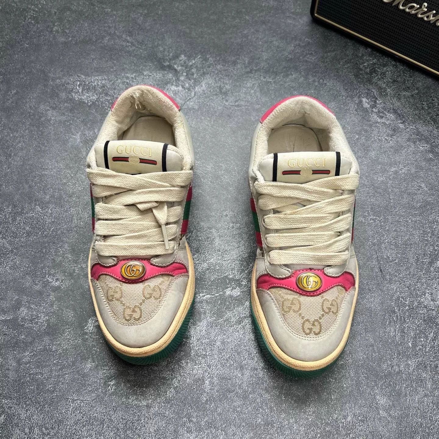 Gucci Gucci Pink Lowtop Sneakers 37 Women Size US 6.5 / IT 36.5 - 3 Thumbnail