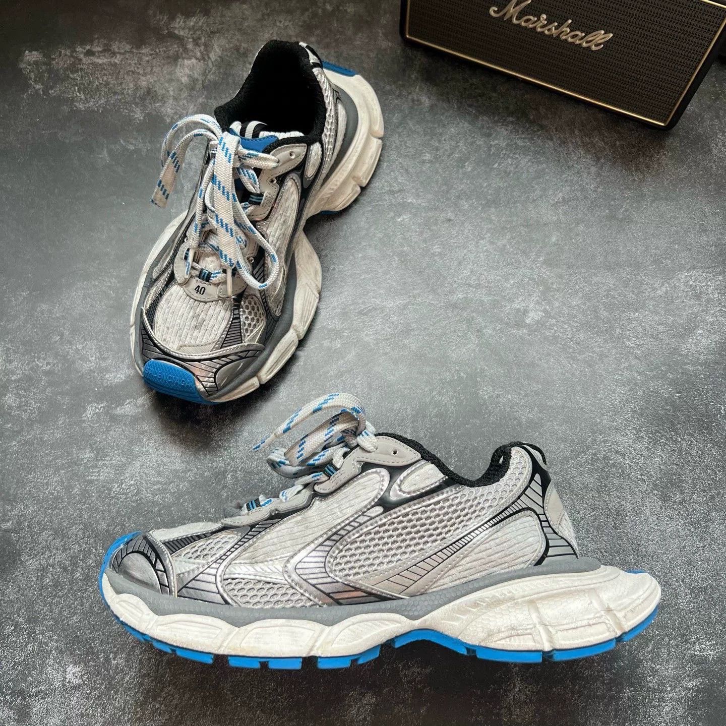 Balenciaga Balenciaga Blue Lowtop Sneakers XXXL Men Size US 10 / EU 43 - 4 Thumbnail