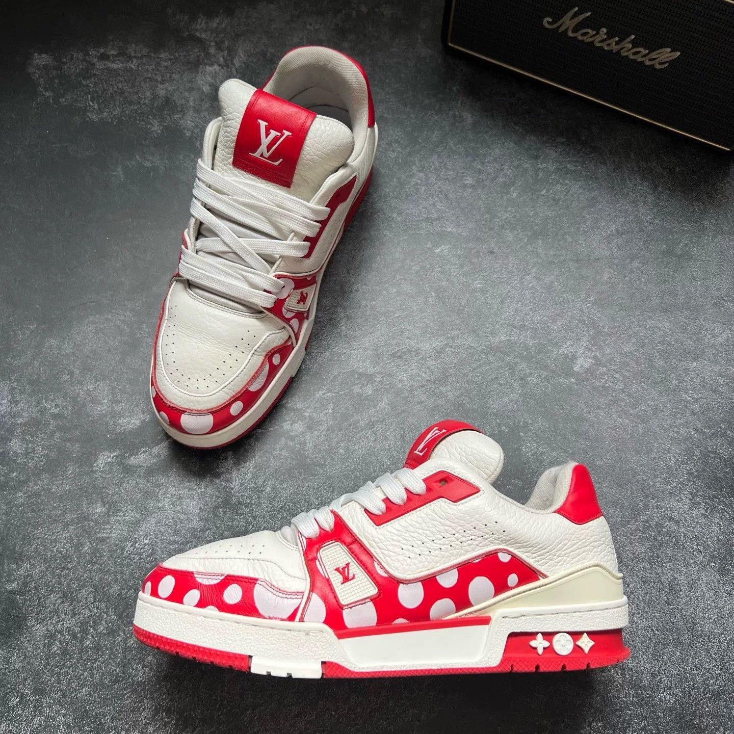 Louis Vuitton Louis Vuitton Training Red Lowtop Sneakers 40 Men Size US 7.5 / EU 40-41 - 4 Thumbnail