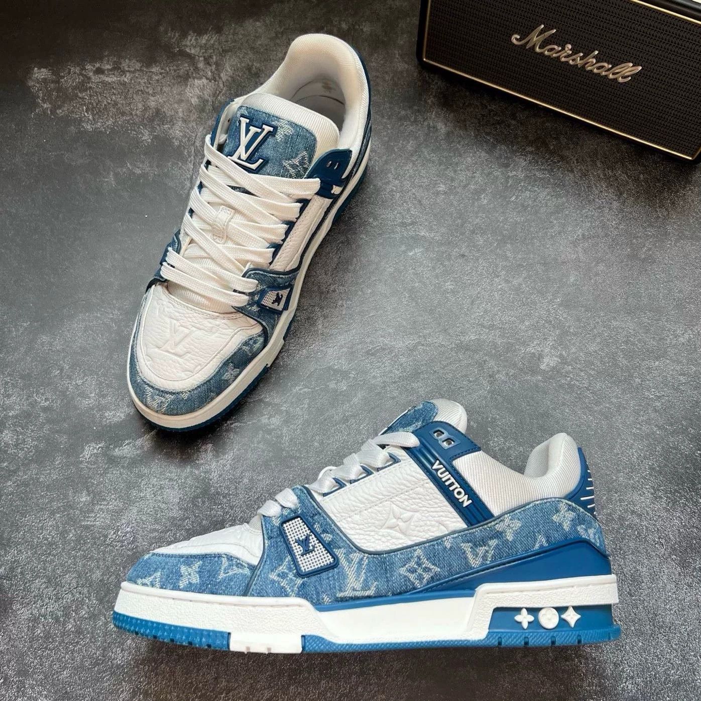 Louis Vuitton Louis Vuitton Training Blue Lowtop Sneakers 42 Men Size US 9 / EU 42 - 4 Thumbnail