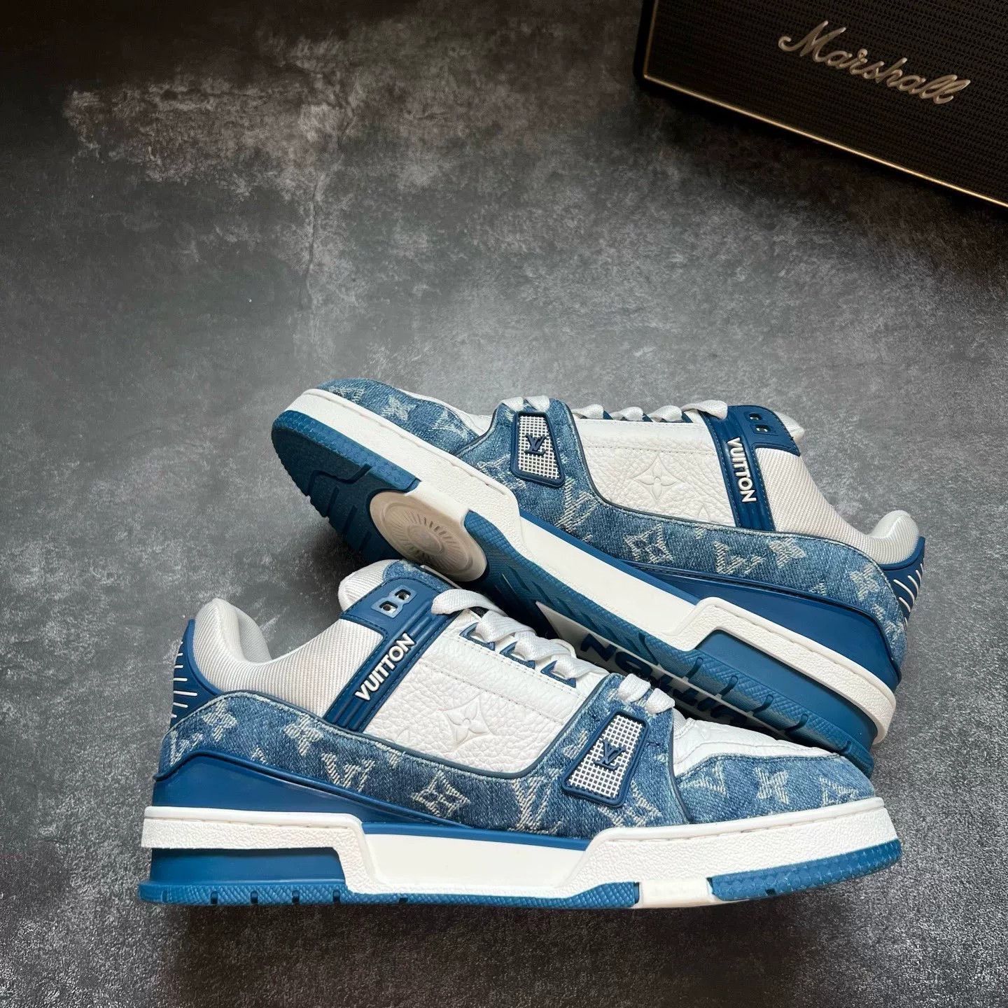 Louis Vuitton Louis Vuitton Training Blue Lowtop Sneakers 42 Men Size US 9 / EU 42 - 2 Thumbnail