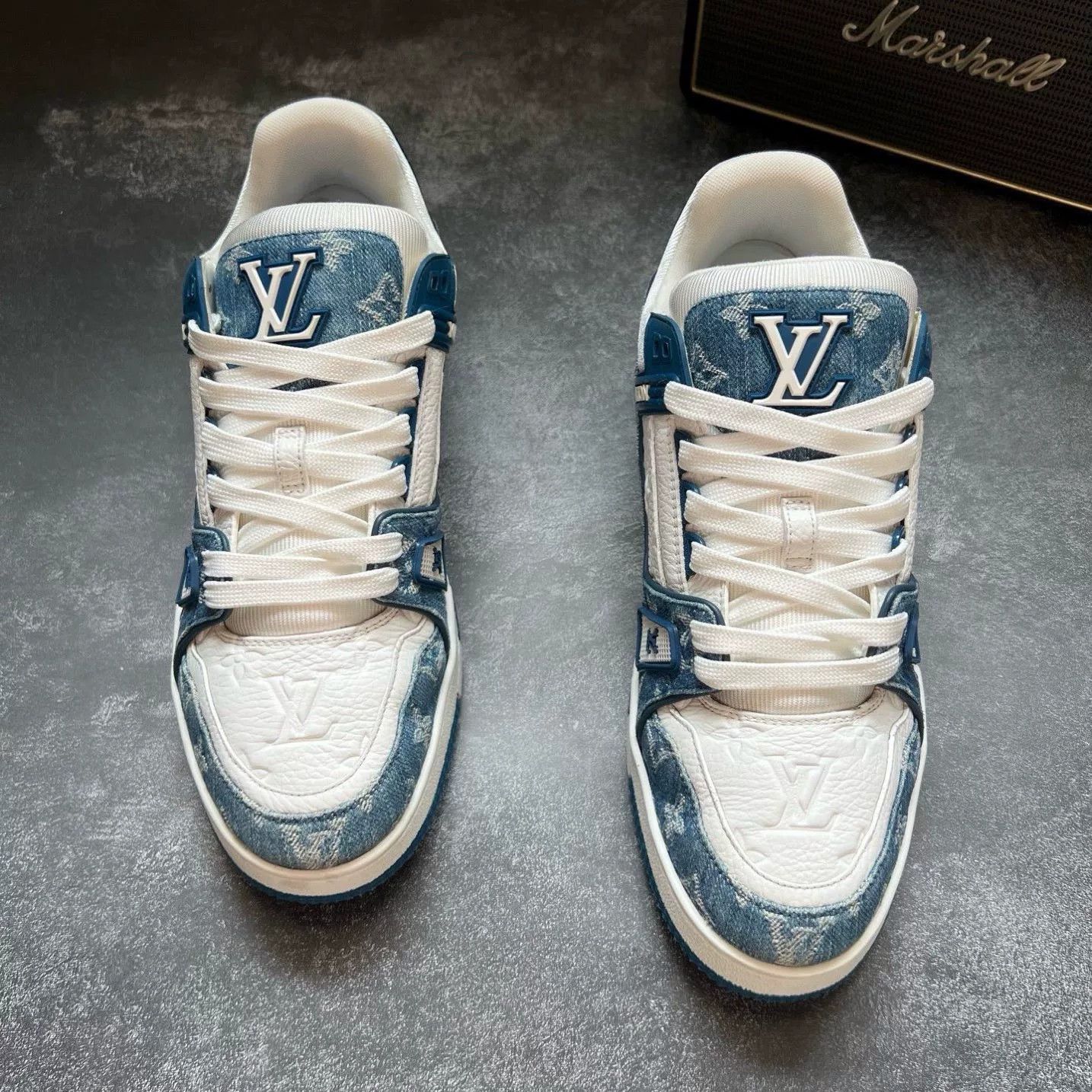 Louis Vuitton Louis Vuitton Training Blue Lowtop Sneakers 42 Men Size US 9 / EU 42 - 3 Thumbnail