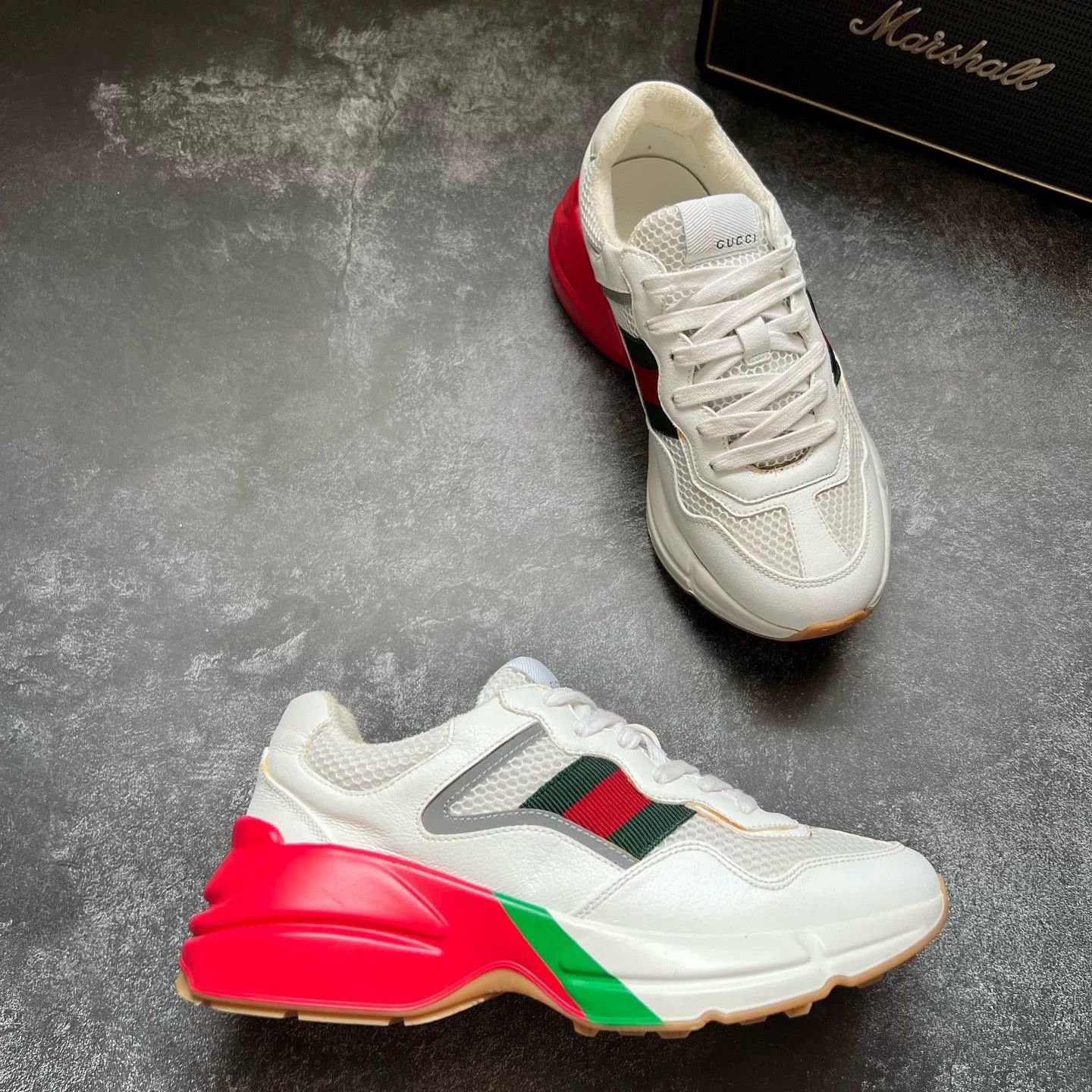 Gucci Gucci White Lowtop Sneakers 38 Women Size US 7.5 / IT 37.5 - 5 Thumbnail