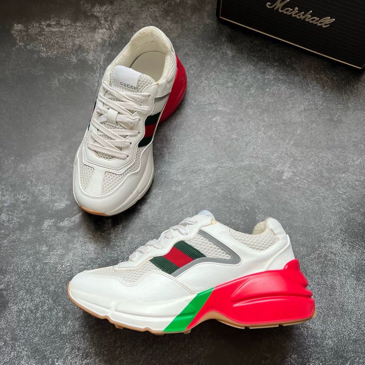 Gucci Gucci White Lowtop Sneakers 38 Women Size US 7.5 / IT 37.5 - 4 Thumbnail