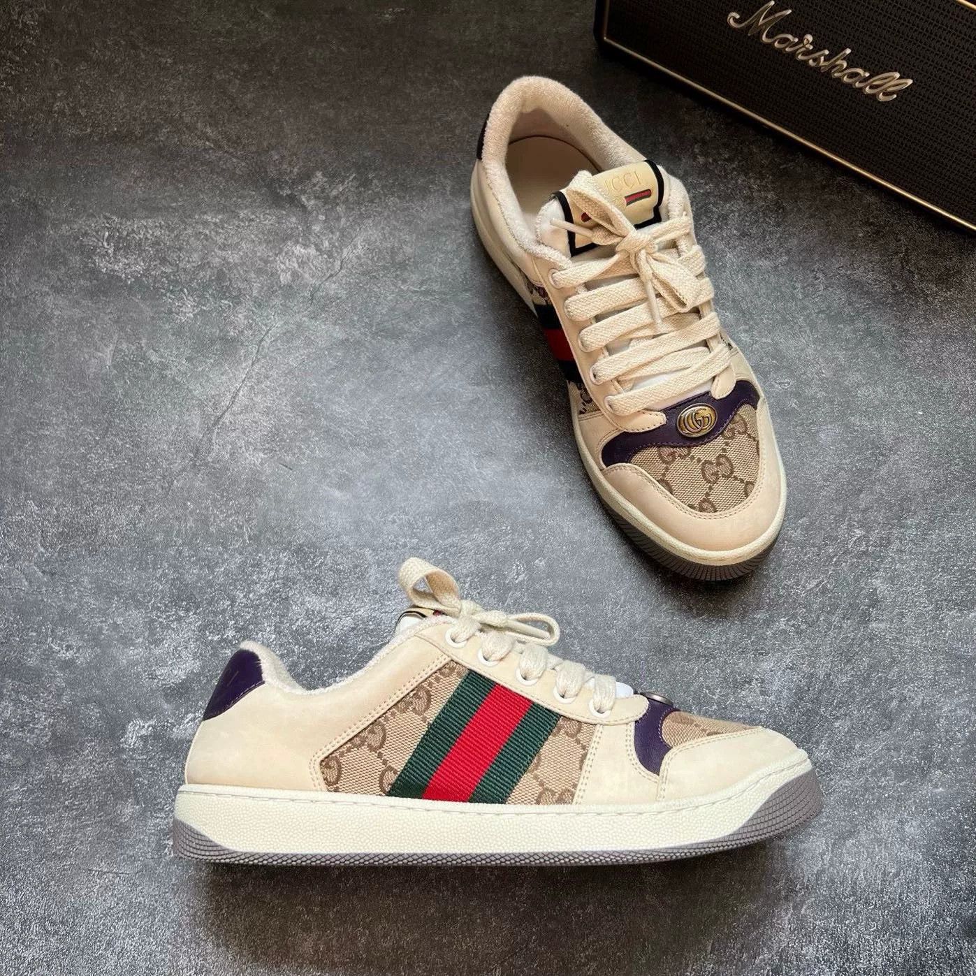 Gucci Gucci White Lowtop Sneakers 37 Women Size US 6.5 / IT 36.5 - 5 Thumbnail