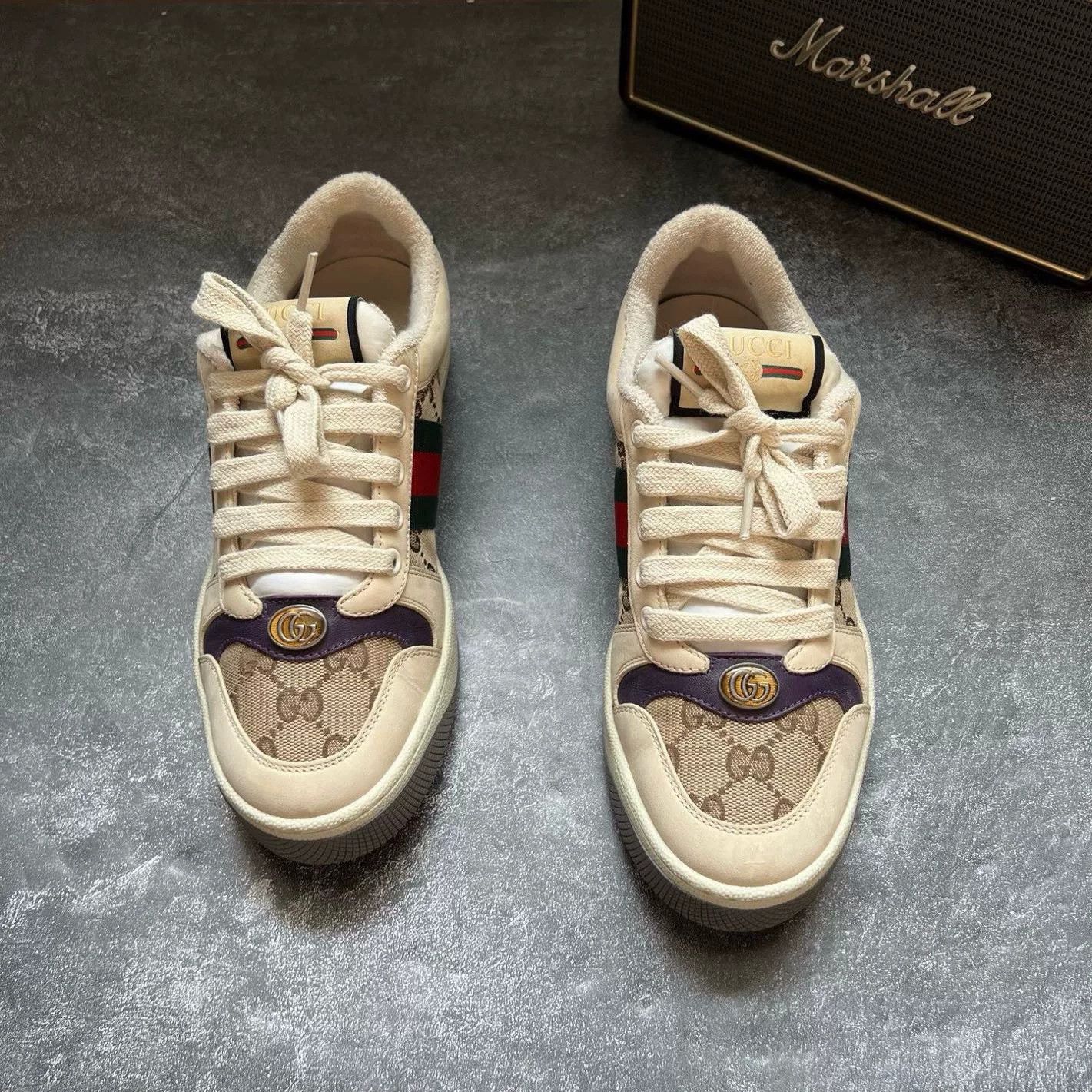 Gucci Gucci White Lowtop Sneakers 37 Women Size US 6.5 / IT 36.5 - 3 Thumbnail