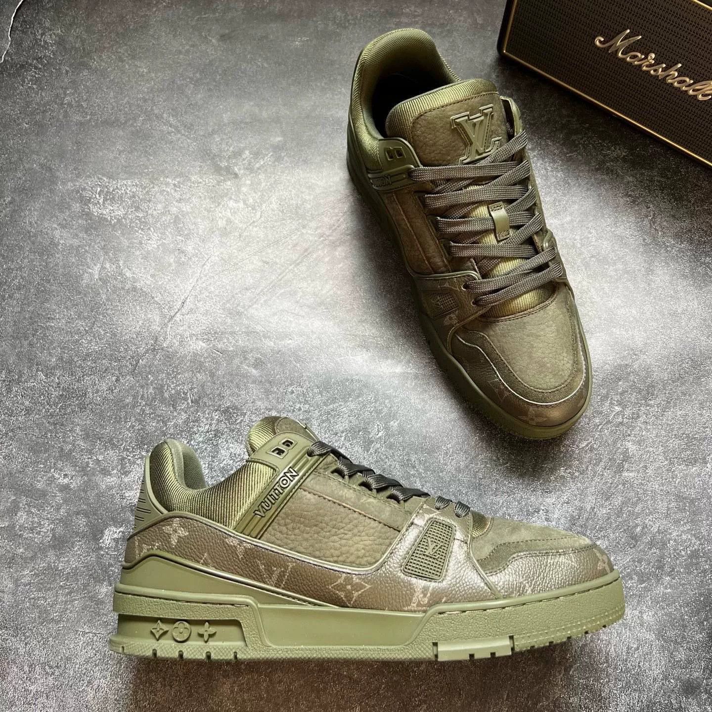 Louis Vuitton Louis Vuitton Training Green Lowtop Sneakers 25 Men Size US 10 / EU 43 - 5 Thumbnail