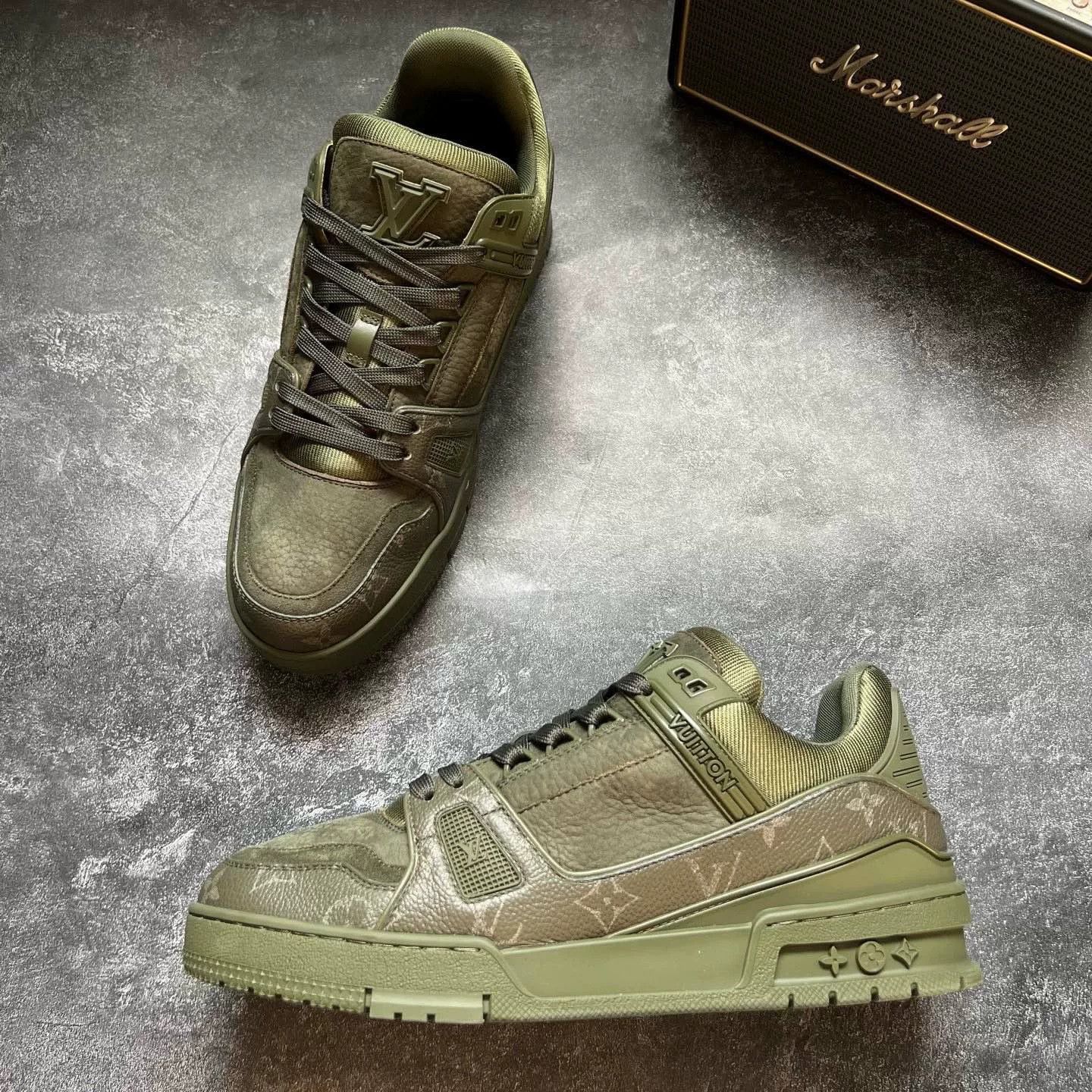 Louis Vuitton Louis Vuitton Training Green Lowtop Sneakers 25 Men Size US 10 / EU 43 - 4 Thumbnail