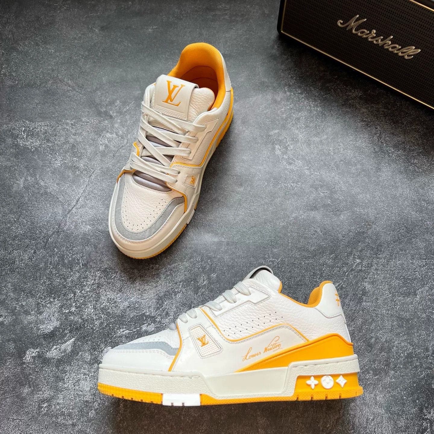 Louis Vuitton Louis Vuitton Training Yellow Lowtop Sneakers 35 Women Size US 5 / IT 35 - 4 Thumbnail