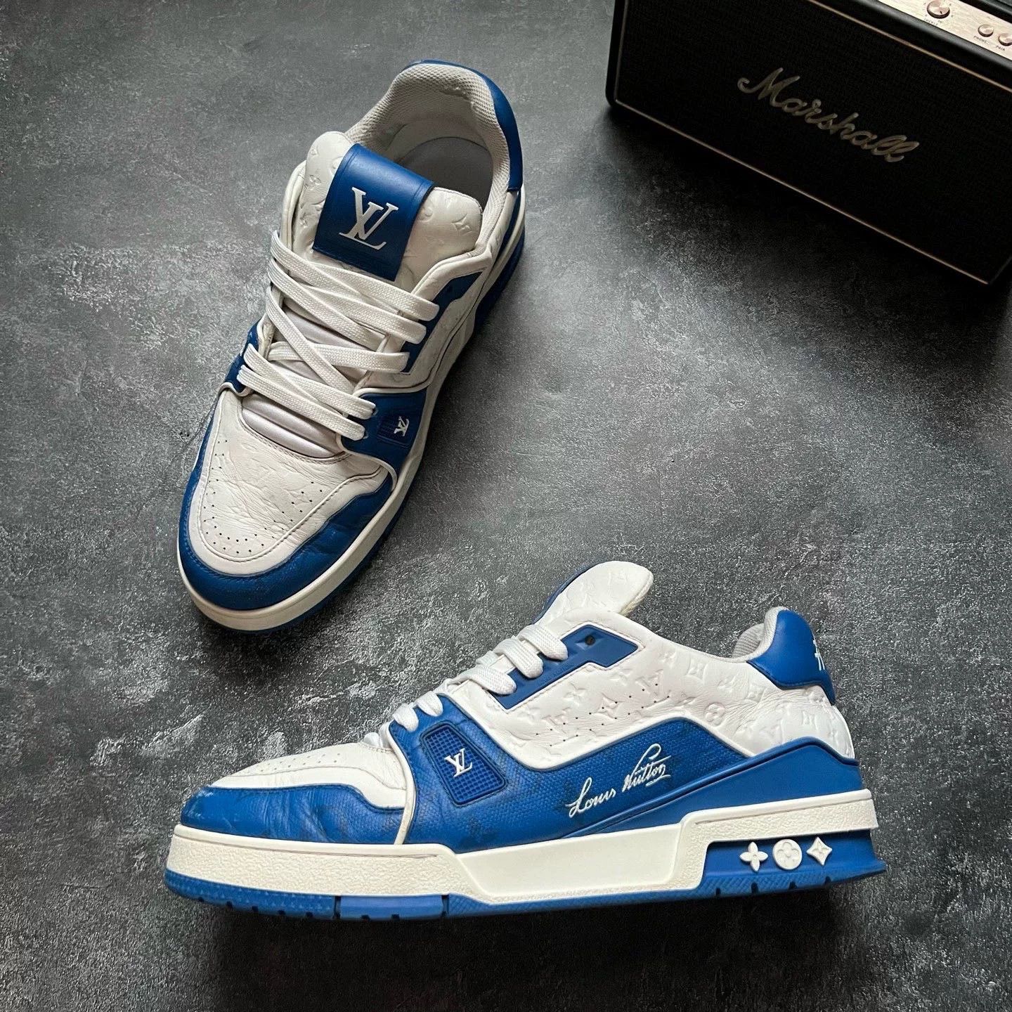 Louis Vuitton Louis Vuitton Training Blue Lowtop Sneakers 42 Men Size US 9 / EU 42 - 4 Thumbnail