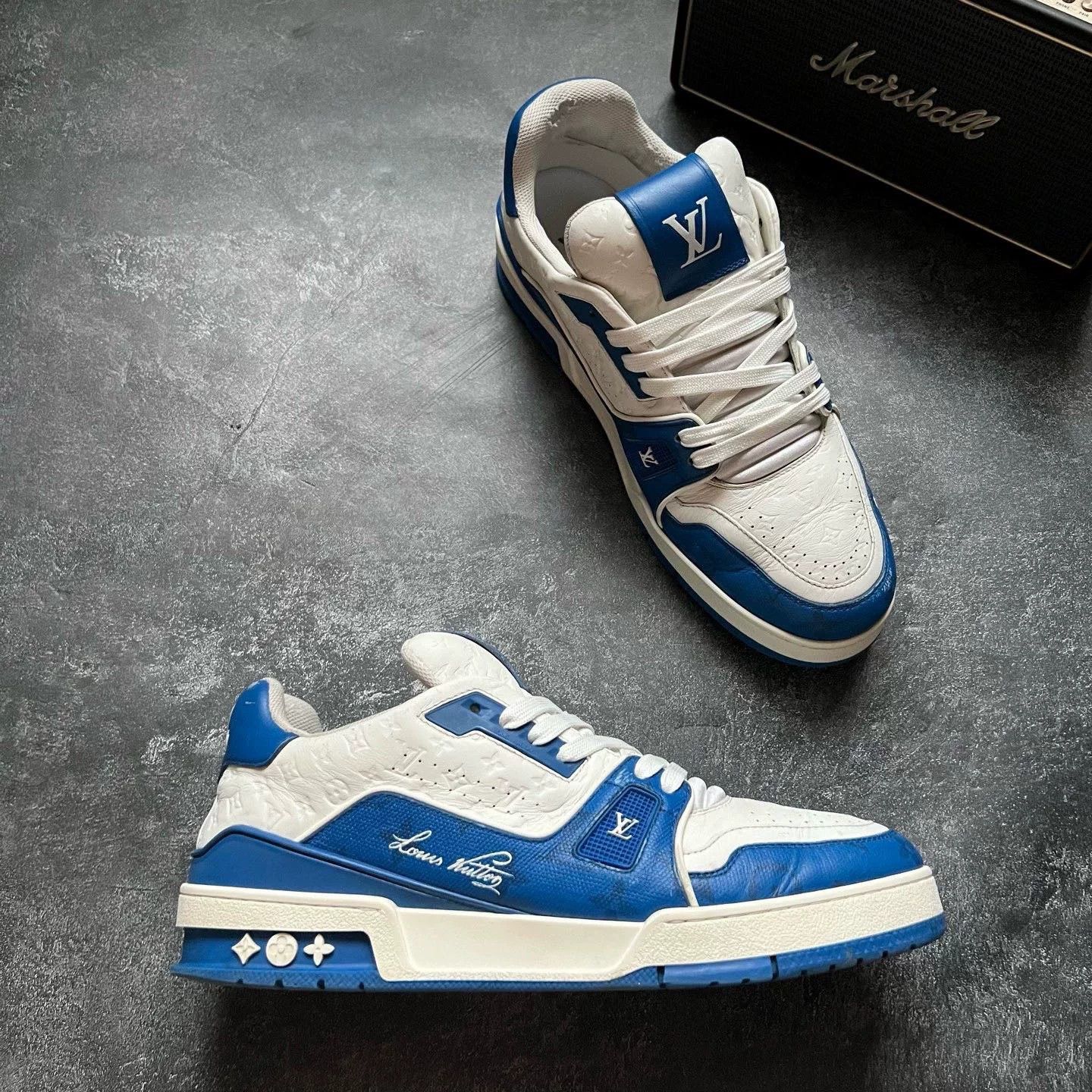 Louis Vuitton Louis Vuitton Training Blue Lowtop Sneakers 42 Men Size US 9 / EU 42 - 5 Thumbnail