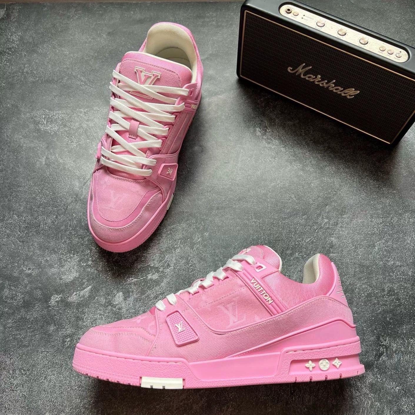 Louis Vuitton Louis Vuitton Training Pink Lowtop Sneakers 9 Men Size US 9 / EU 42 - 4 Thumbnail
