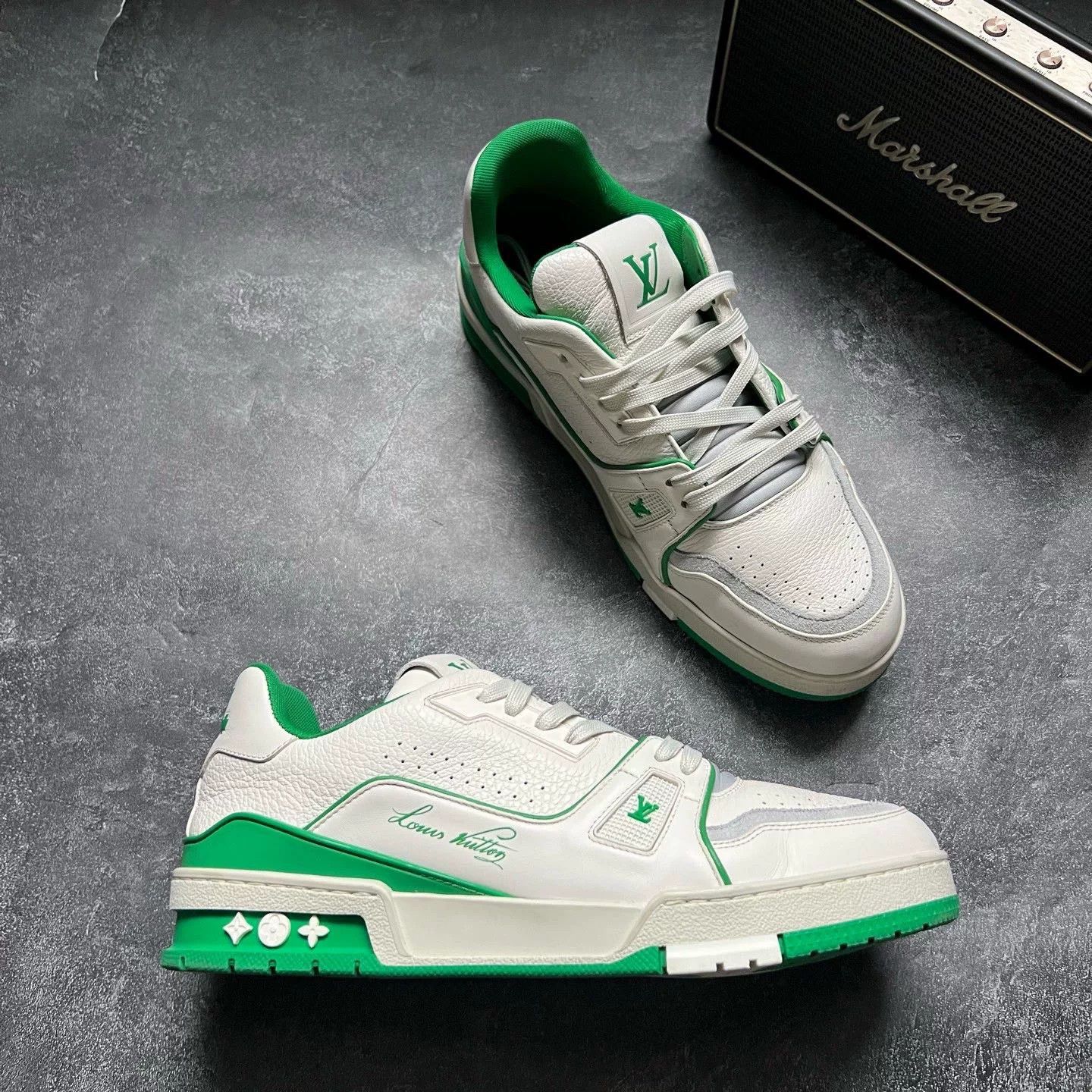 Louis Vuitton Louis Vuitton Training Green Lowtop Sneakers 42 Men Size US 9 / EU 42 - 5 Thumbnail