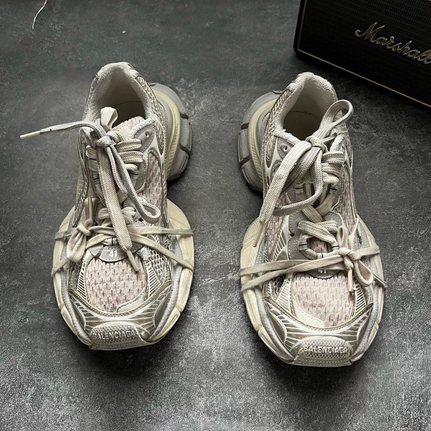 Balenciaga Balenciaga Beige Lowtop Sneakers XXXL Men Size US 10 / EU 43 - 3 Thumbnail