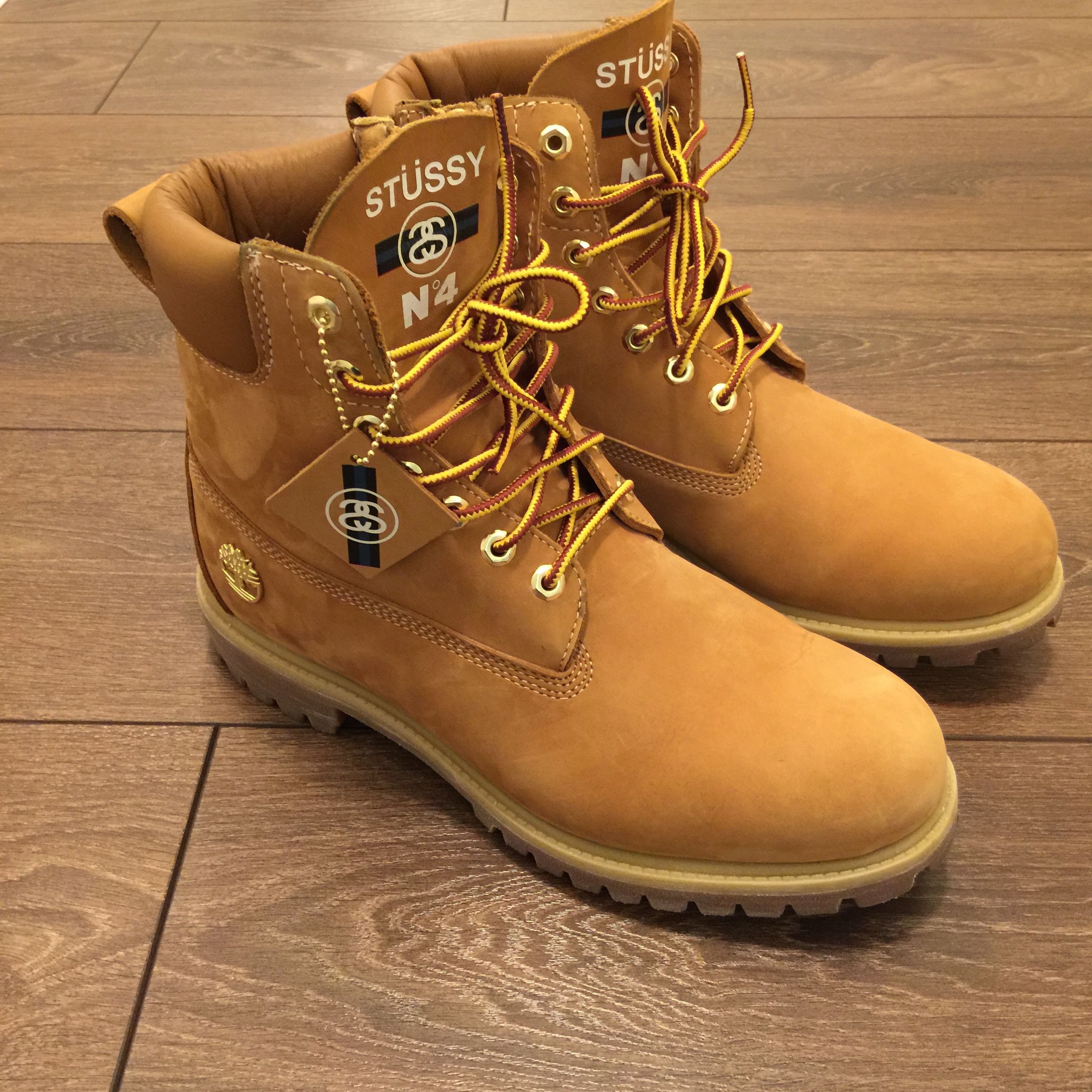 Stussy × Timberland 6 Inch Premium Boots Wheat | Grailed