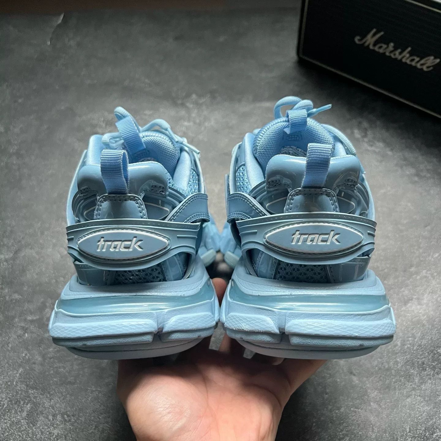 Balenciaga Balenciaga Patent Blue Lowtop Sneakers 38 Women Size US 7.5 / IT 37.5 - 6 Thumbnail