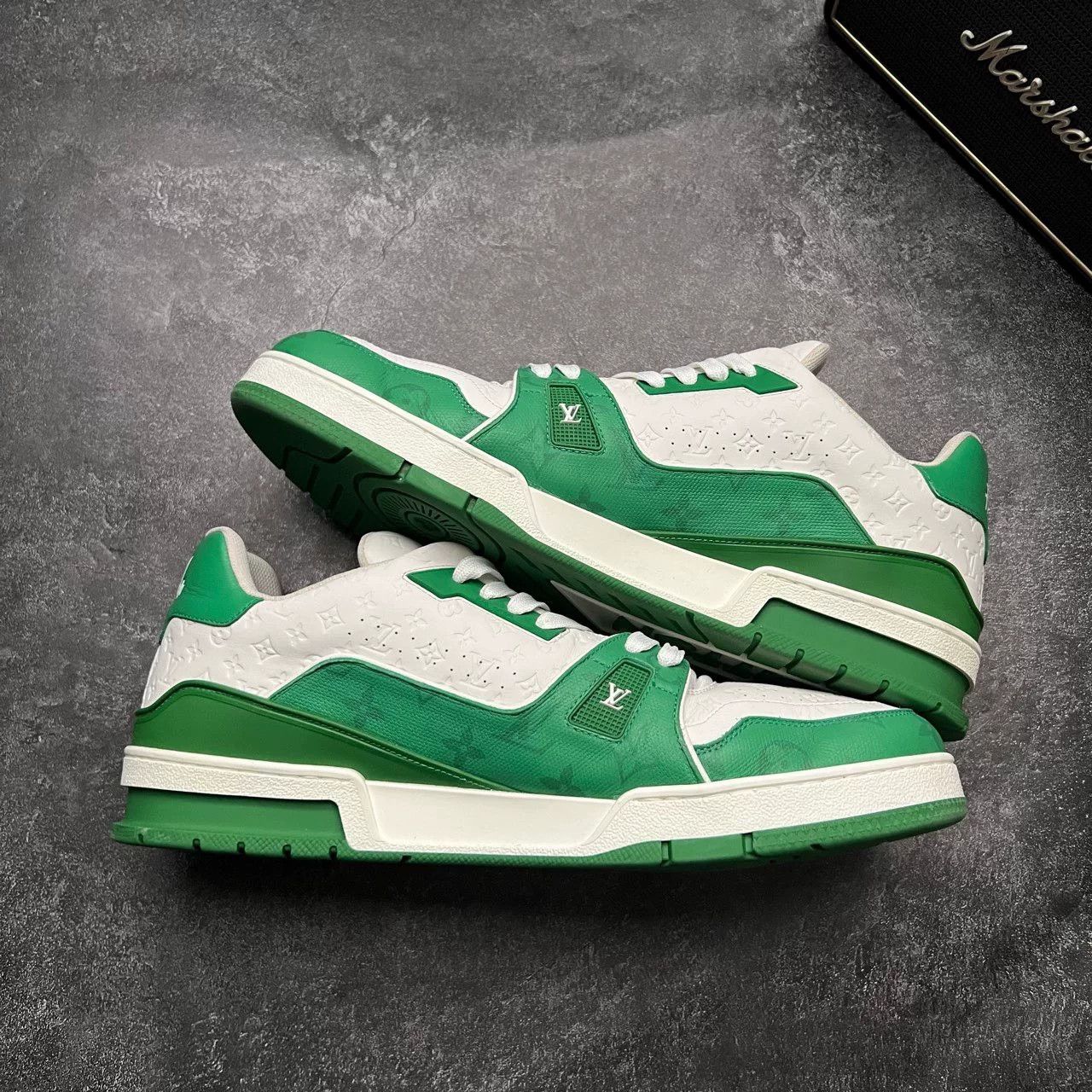 Louis Vuitton Louis Vuitton Training Green Lowtop Sneakers 12 Men Size US 12 / EU 45 - 2 Thumbnail