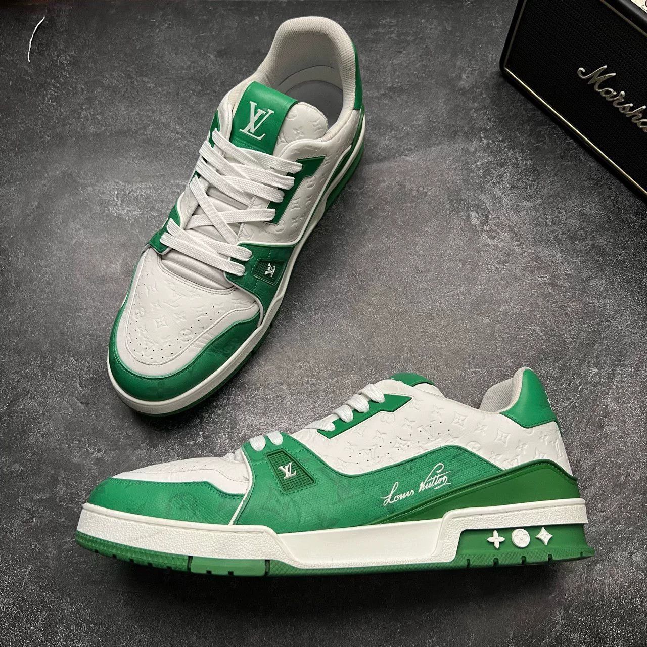 Louis Vuitton Louis Vuitton Training Green Lowtop Sneakers 12 Men Size US 12 / EU 45 - 4 Thumbnail
