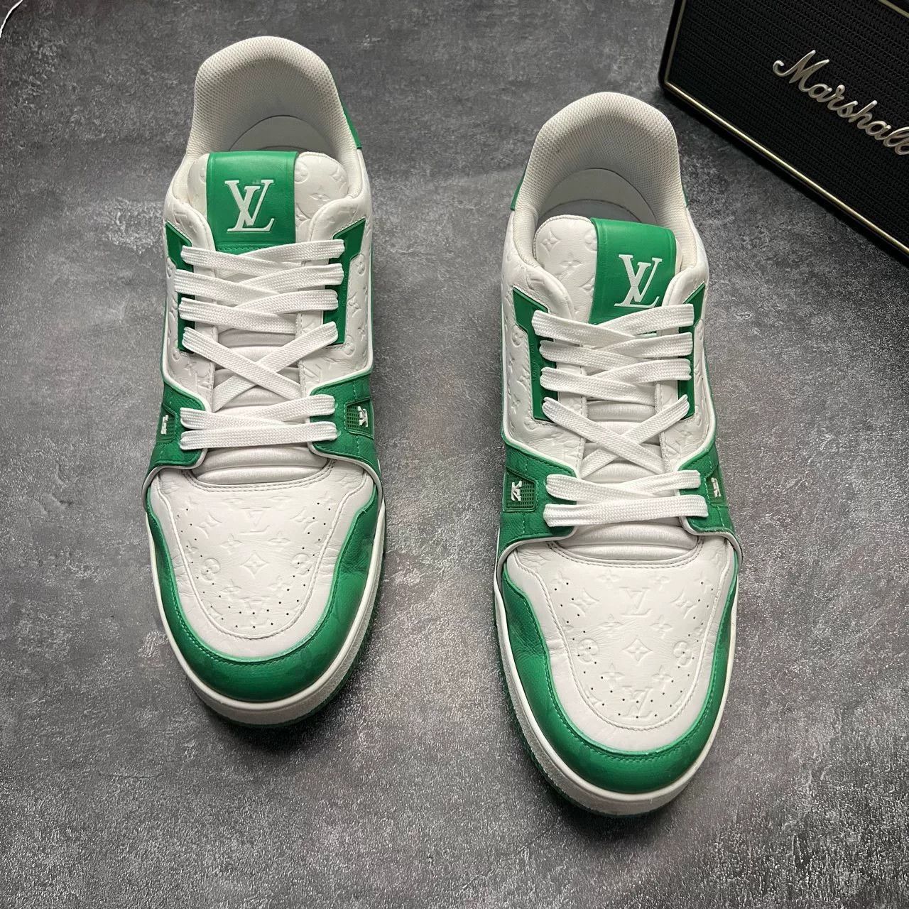 Louis Vuitton Louis Vuitton Training Green Lowtop Sneakers 12 Men Size US 12 / EU 45 - 3 Thumbnail