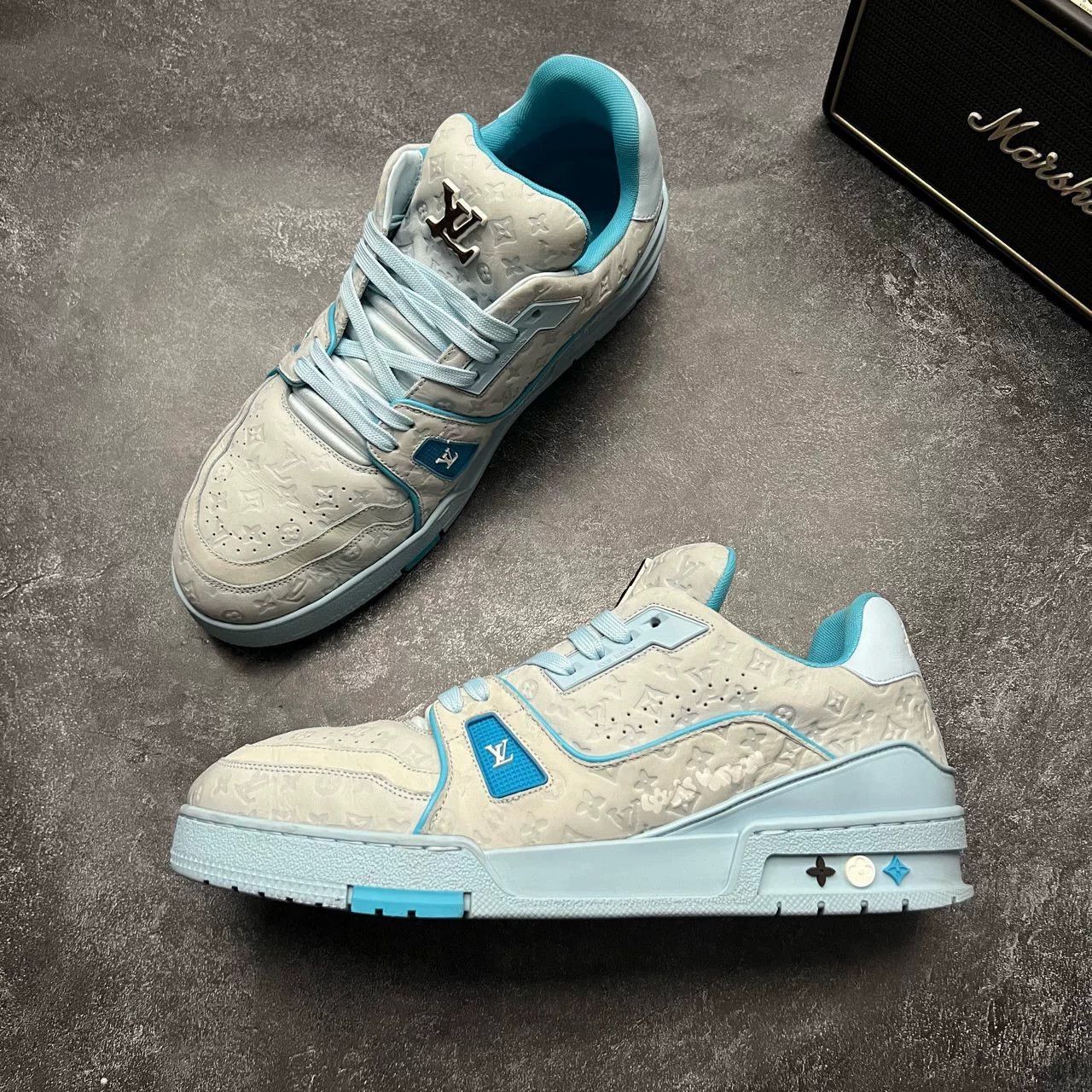 Louis Vuitton Louis Vuitton Training Blue Lowtop Sneakers 9.5 Men Size US 9.5 / EU 42-43 - 4 Thumbnail