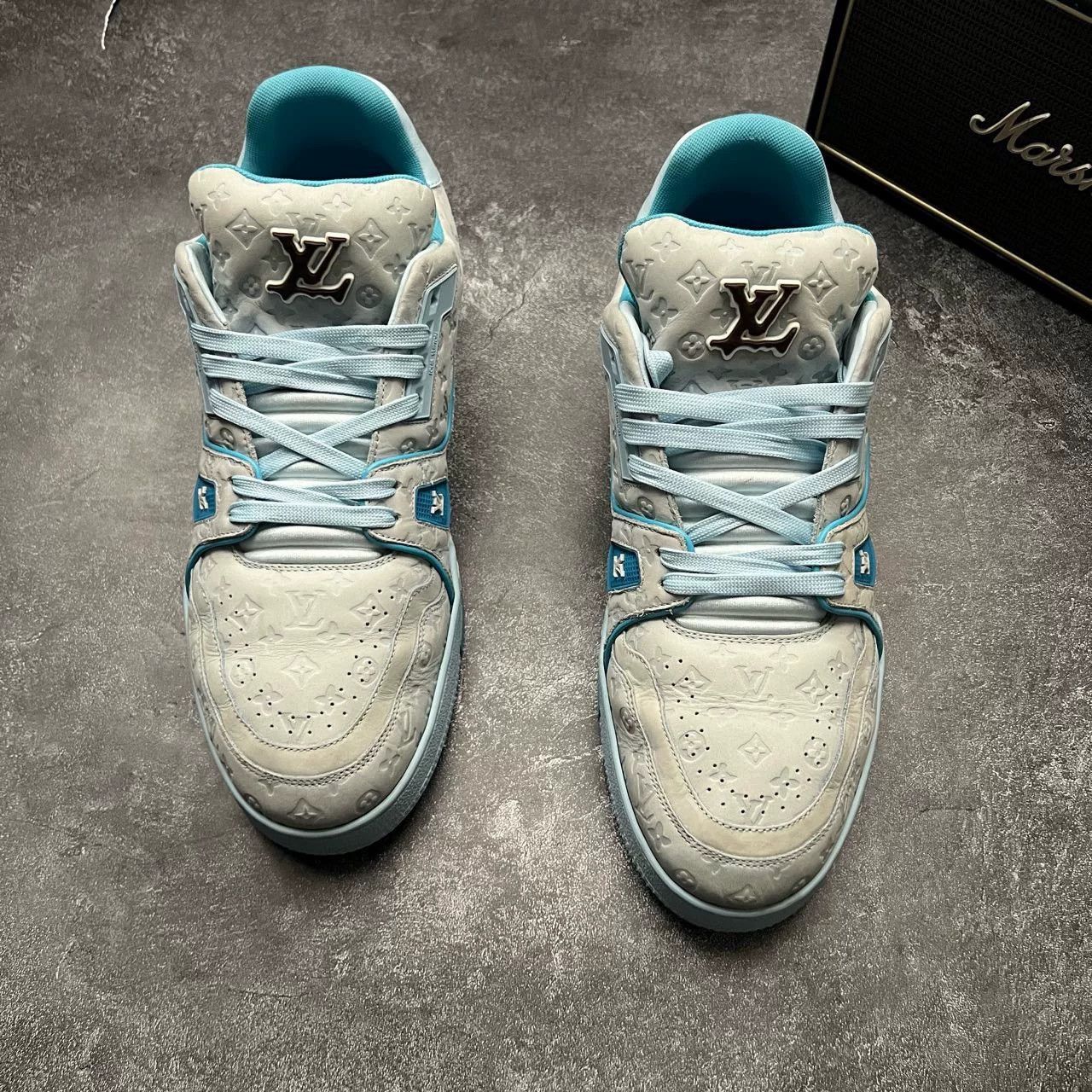 Louis Vuitton Louis Vuitton Training Blue Lowtop Sneakers 9.5 Men Size US 9.5 / EU 42-43 - 3 Thumbnail