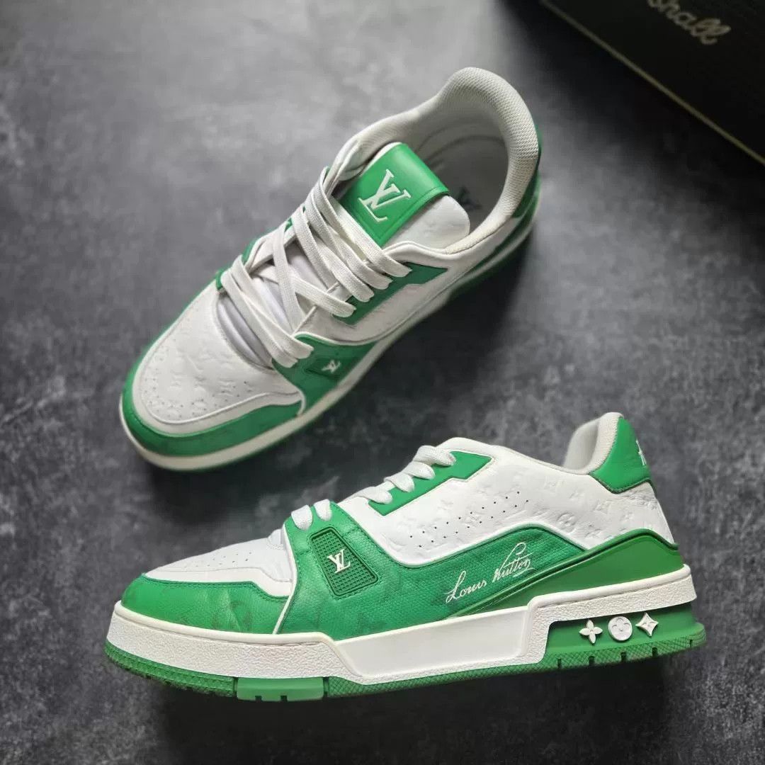Louis Vuitton Louis Vuitton Training Green Lowtop Sneakers 42 Men Size US 9 / EU 42 - 4 Thumbnail