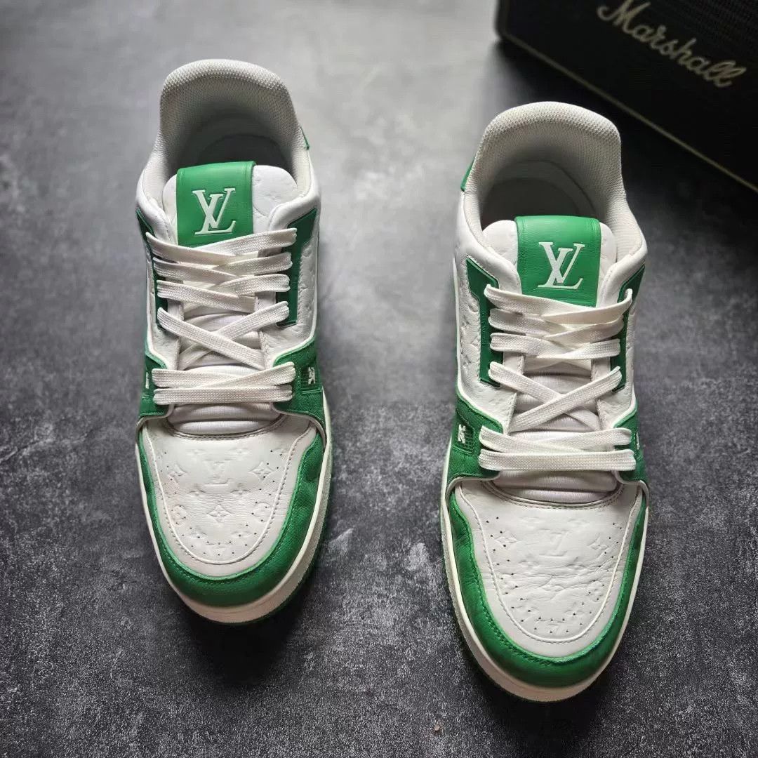 Louis Vuitton Louis Vuitton Training Green Lowtop Sneakers 42 Men Size US 9 / EU 42 - 3 Thumbnail