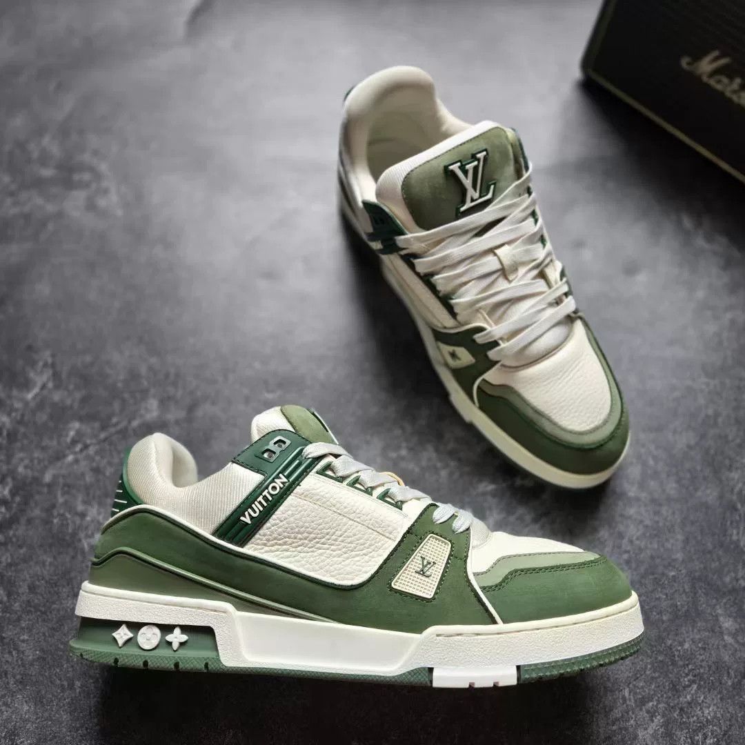 Louis Vuitton Louis Vuitton Training Green Lowtop Sneakers 9 Men Size US 9 / EU 42 - 5 Thumbnail