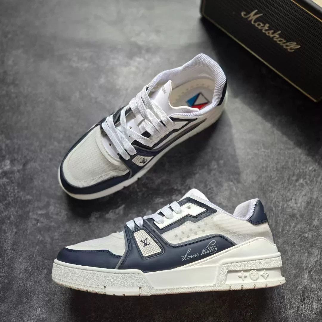 Louis Vuitton Louis Vuitton Training Blue Lowtop Sneakers 40 Men Size US 7.5 / EU 40-41 - 4 Thumbnail