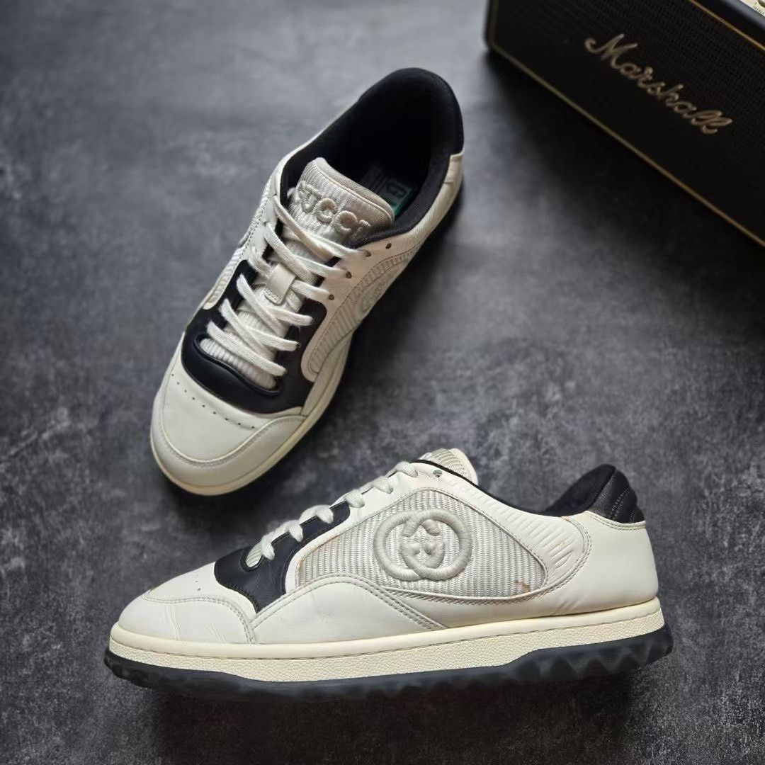 Gucci Gucci Distressed Black Lowtop Sneakers 6.5 Men Size US 6.5 / EU 39-40 - 4 Thumbnail