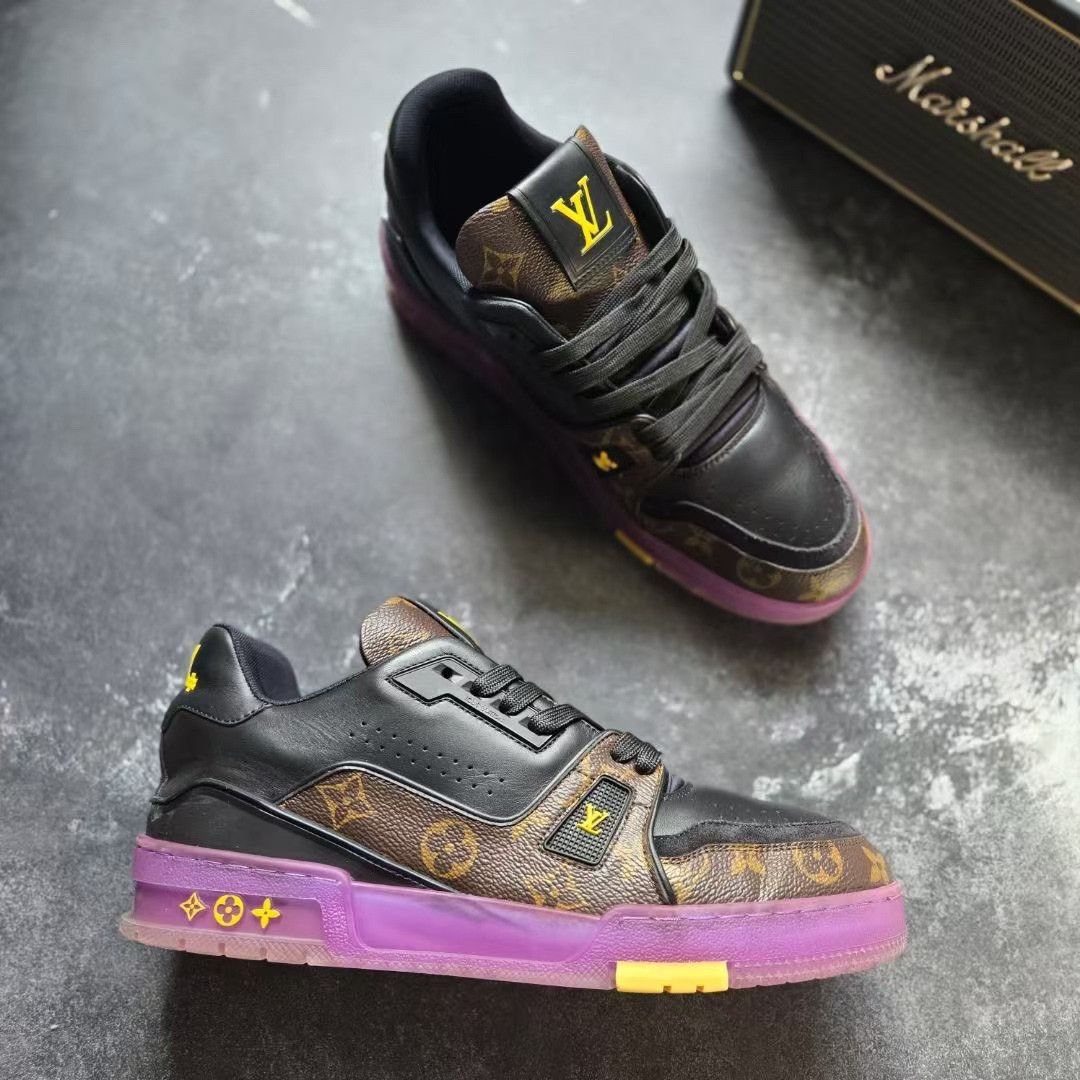 Louis Vuitton Louis Vuitton Training Purple Lowtop Sneakers 41 Men Size US 8.5 / EU 41-42 - 5 Thumbnail