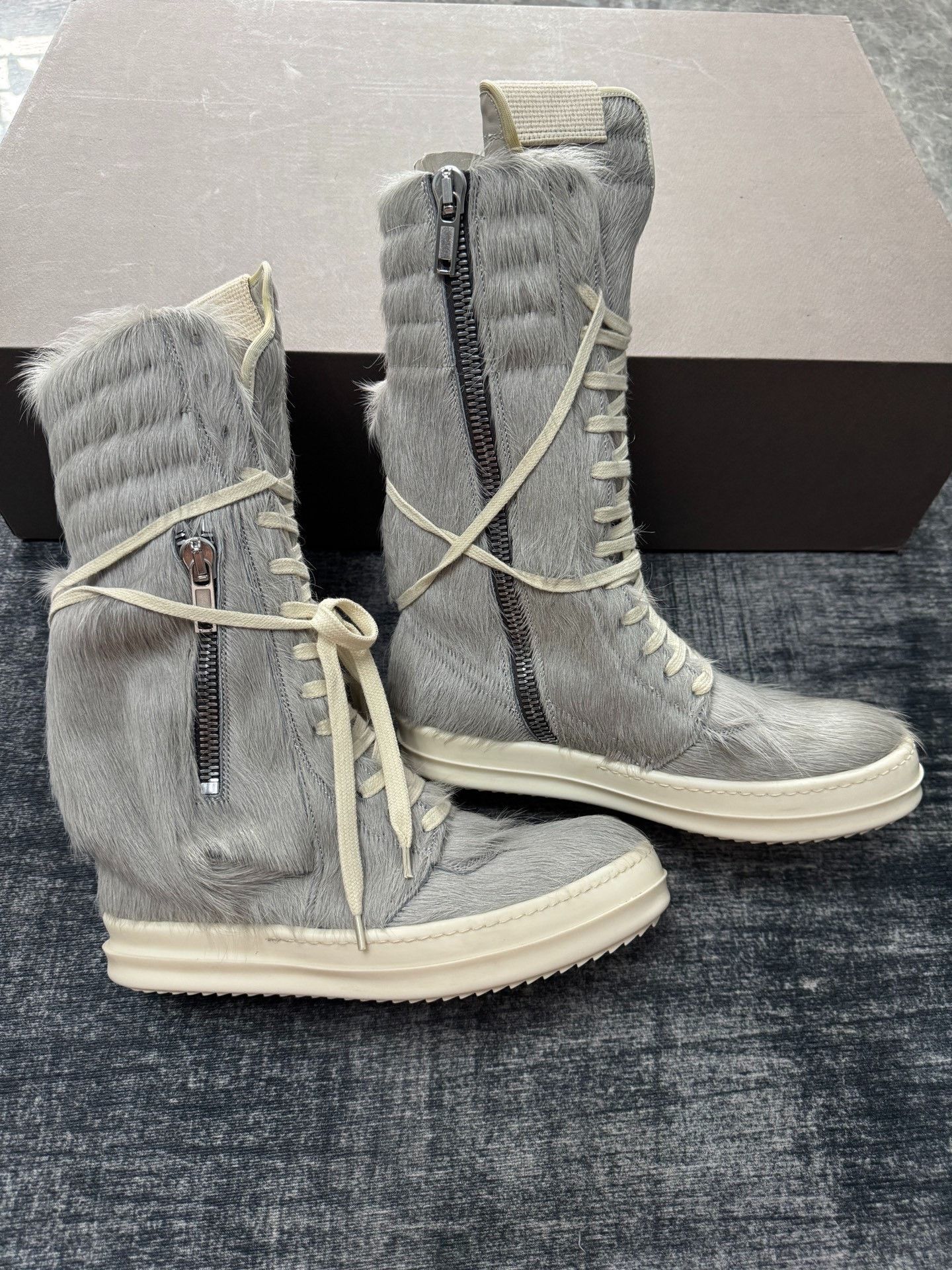 Rick Owens Rick Owens Cargo Gray Boots 37 Women Size US 6.5 / IT 36.5 - 3 Thumbnail