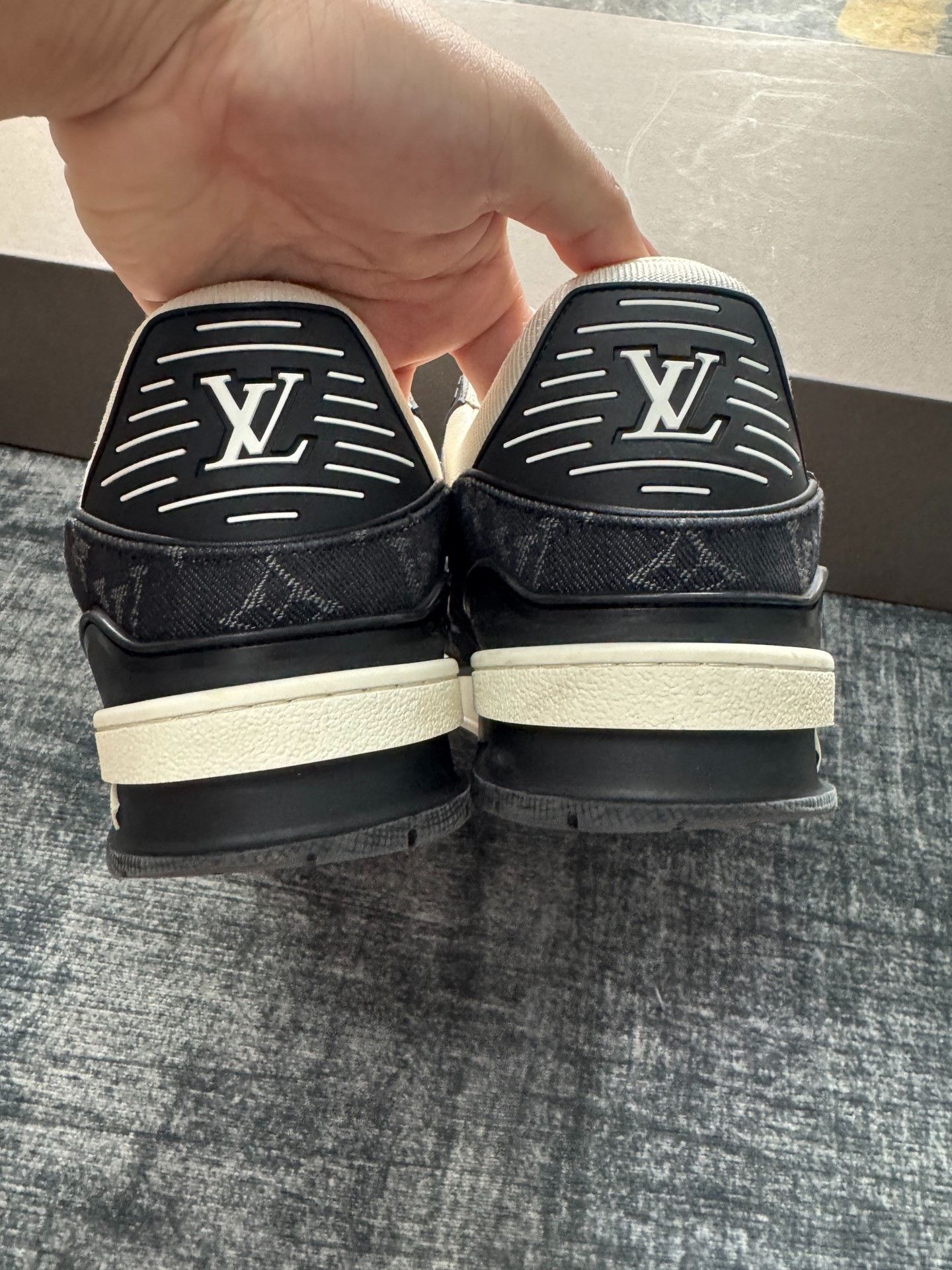 Louis Vuitton Louis Vuitton Training Denim Black Lowtop Sneakers 42 Men Size US 9 / EU 42 - 6 Thumbnail