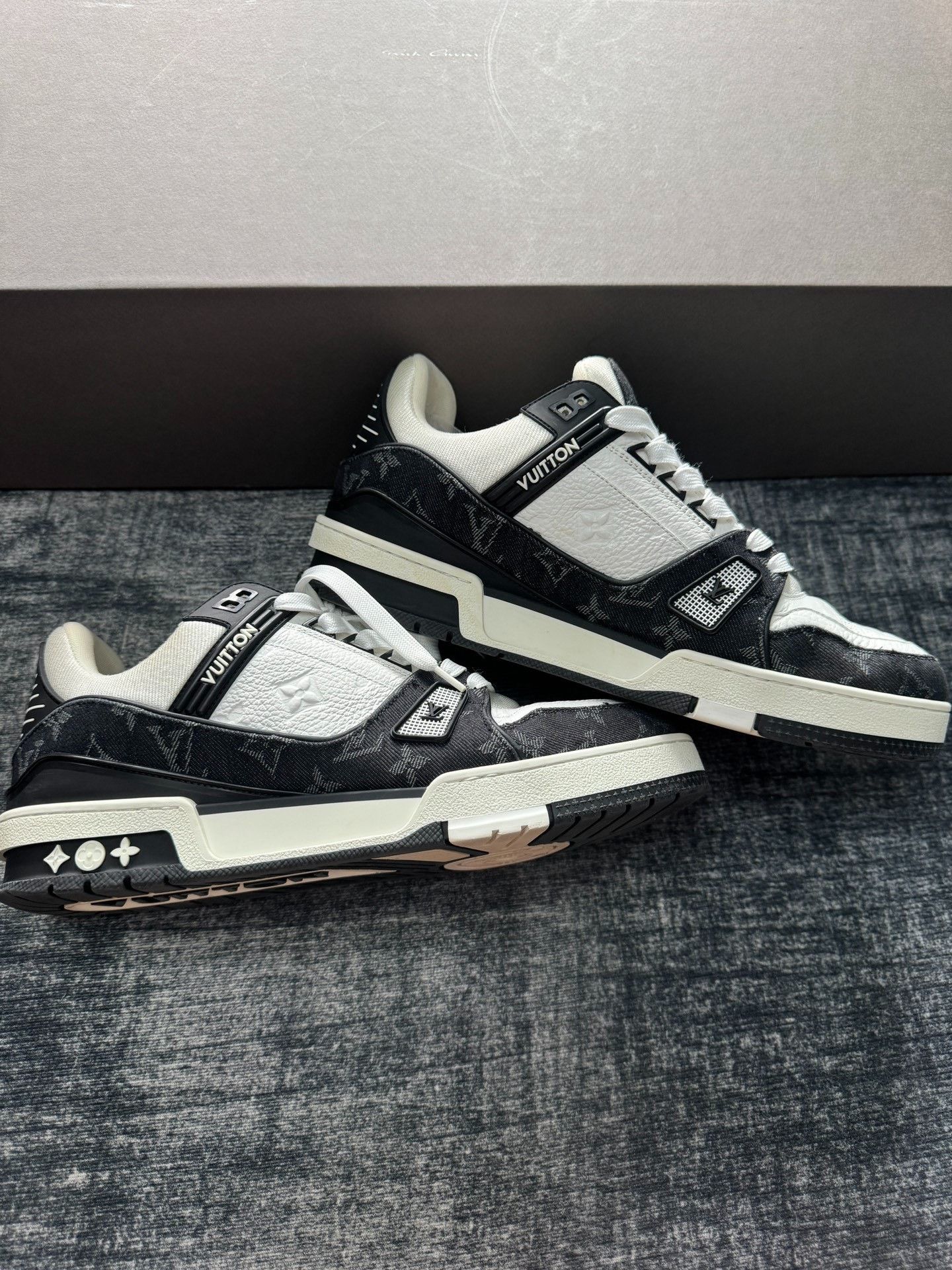 Louis Vuitton Louis Vuitton Training Denim Black Lowtop Sneakers 42 Men Size US 9 / EU 42 - 4 Thumbnail