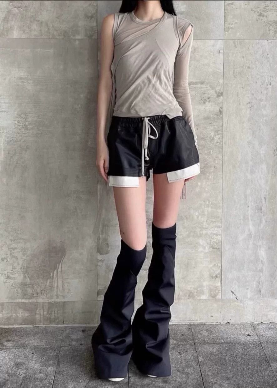 Rick Owens Rick Owens Leather Pink Pants 24 Women Size 24" / US 00 / IT 34 - 6 Thumbnail