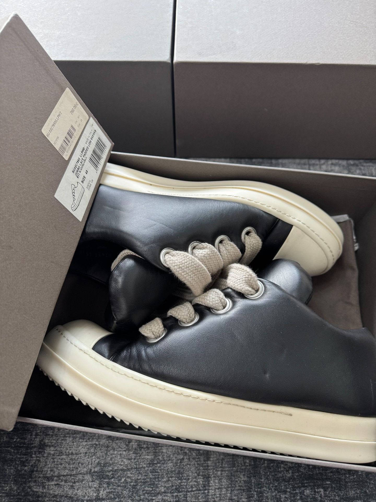 Rick Owens Rick Owens Black Lowtop Sneakers 45 Men Size US 11.5 / EU 44-45 - 9 Thumbnail