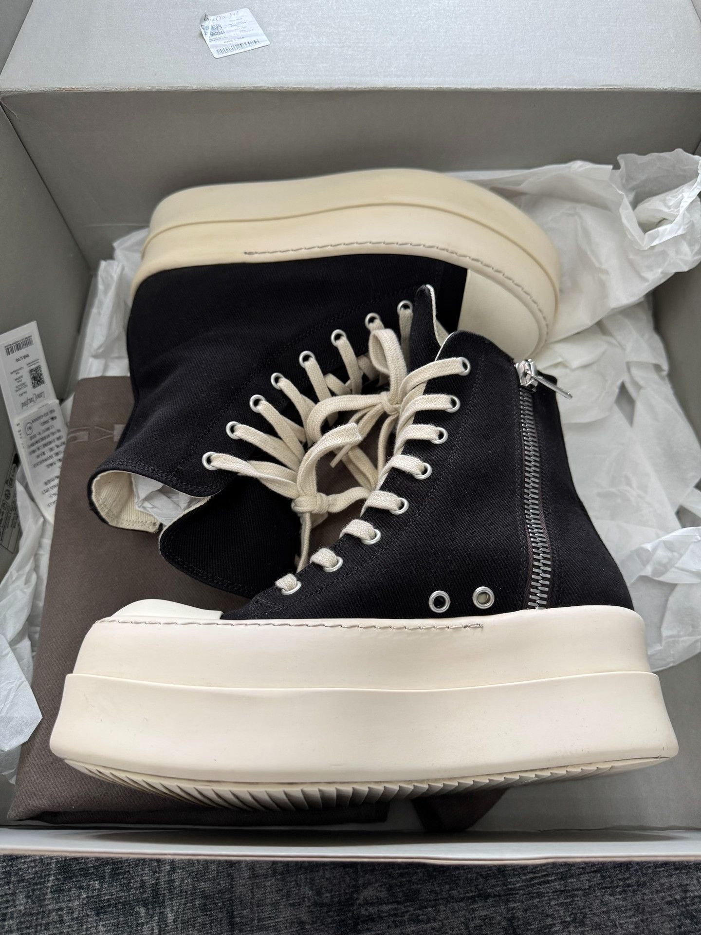 Rick Owens Rick Owens Thermal Thick Hitop Sneakers 36 Women Size US 6 / IT 36 - 8 Thumbnail