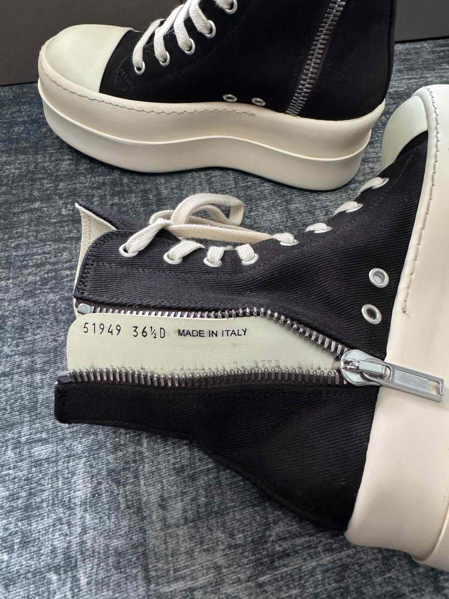 Rick Owens Rick Owens Thermal Thick Hitop Sneakers 36 Women Size US 6 / IT 36 - 6 Thumbnail