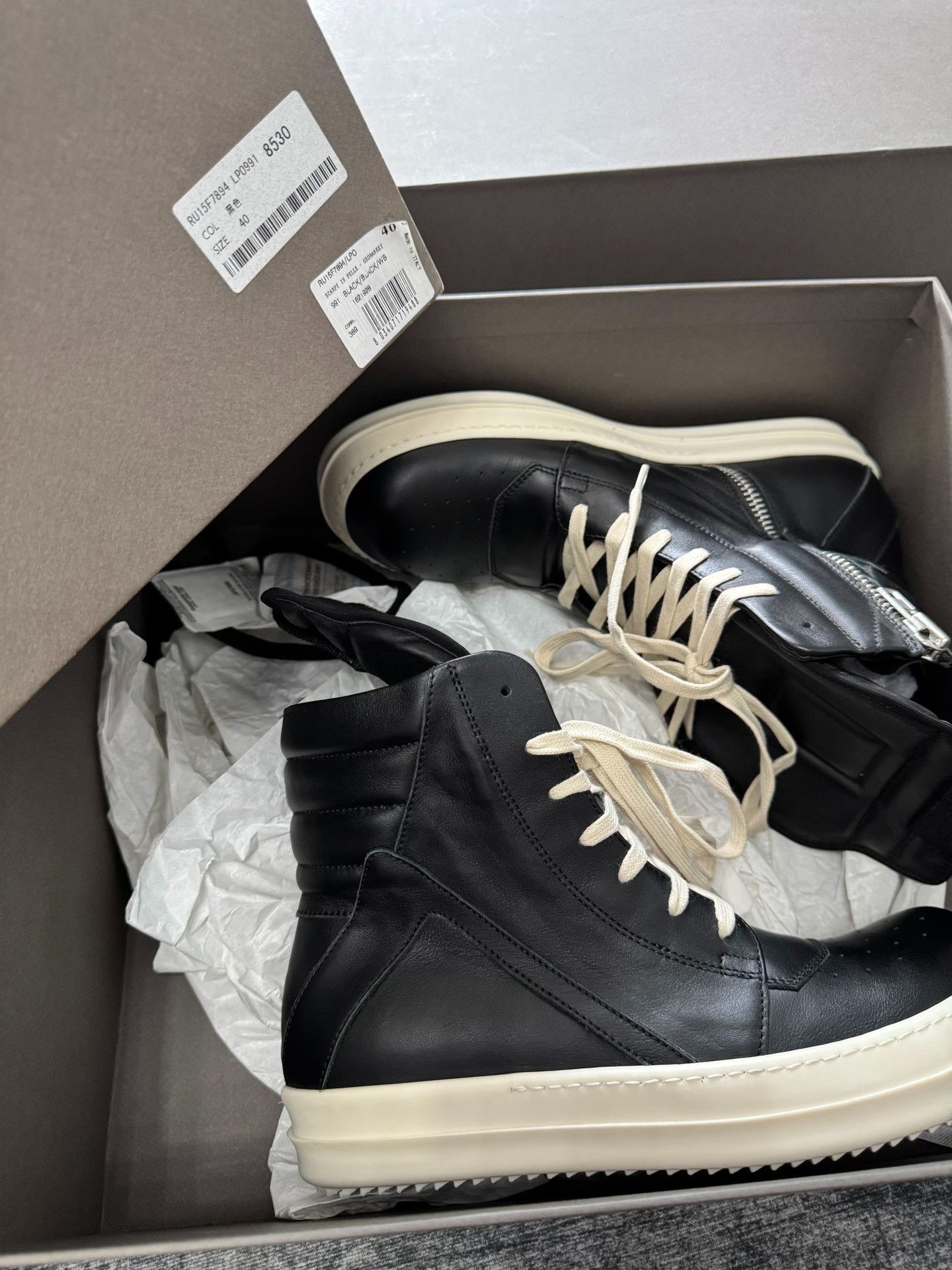 Rick Owens Rick Owens Leather Pink Hitop Sneakers 40 Men Size US 7.5 / EU 40-41 - 9 Thumbnail