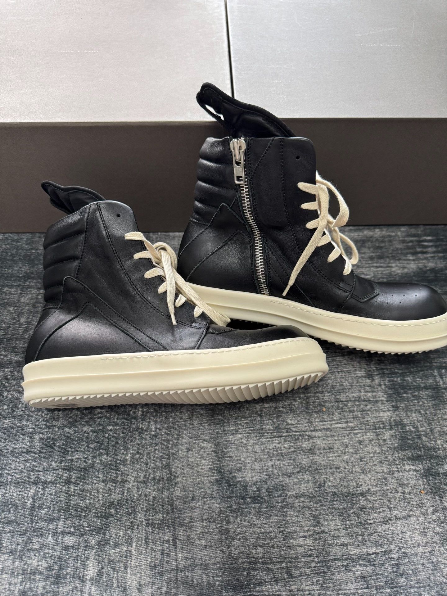 Rick Owens Rick Owens Leather Pink Hitop Sneakers 40 Men Size US 7.5 / EU 40-41 - 3 Thumbnail