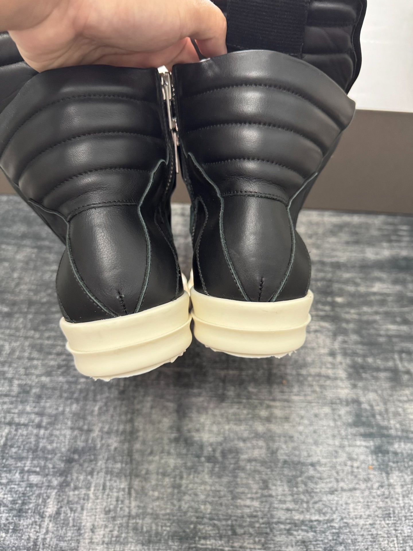 Rick Owens Rick Owens Leather Pink Hitop Sneakers 40 Men Size US 7.5 / EU 40-41 - 5 Thumbnail