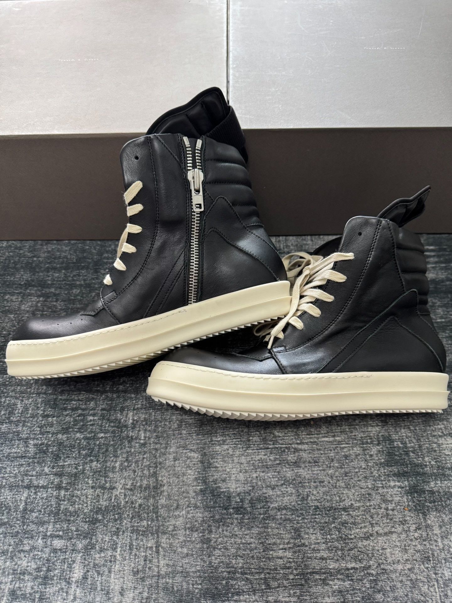 Rick Owens Rick Owens Leather Pink Hitop Sneakers 40 Men Size US 7.5 / EU 40-41 - 4 Thumbnail