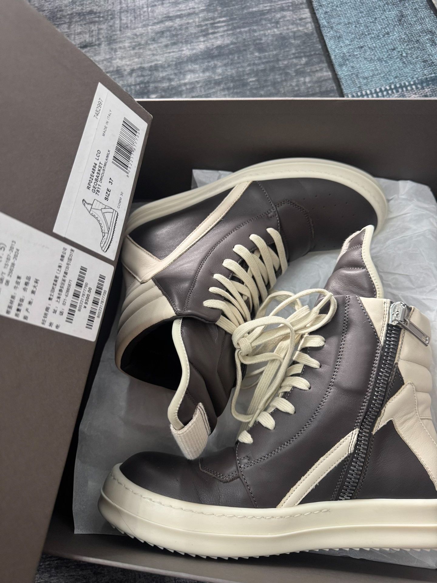 Rick Owens Rick Owens Multi Hitop Sneakers 37 Women Size US 6.5 / IT 36.5 - 9 Thumbnail