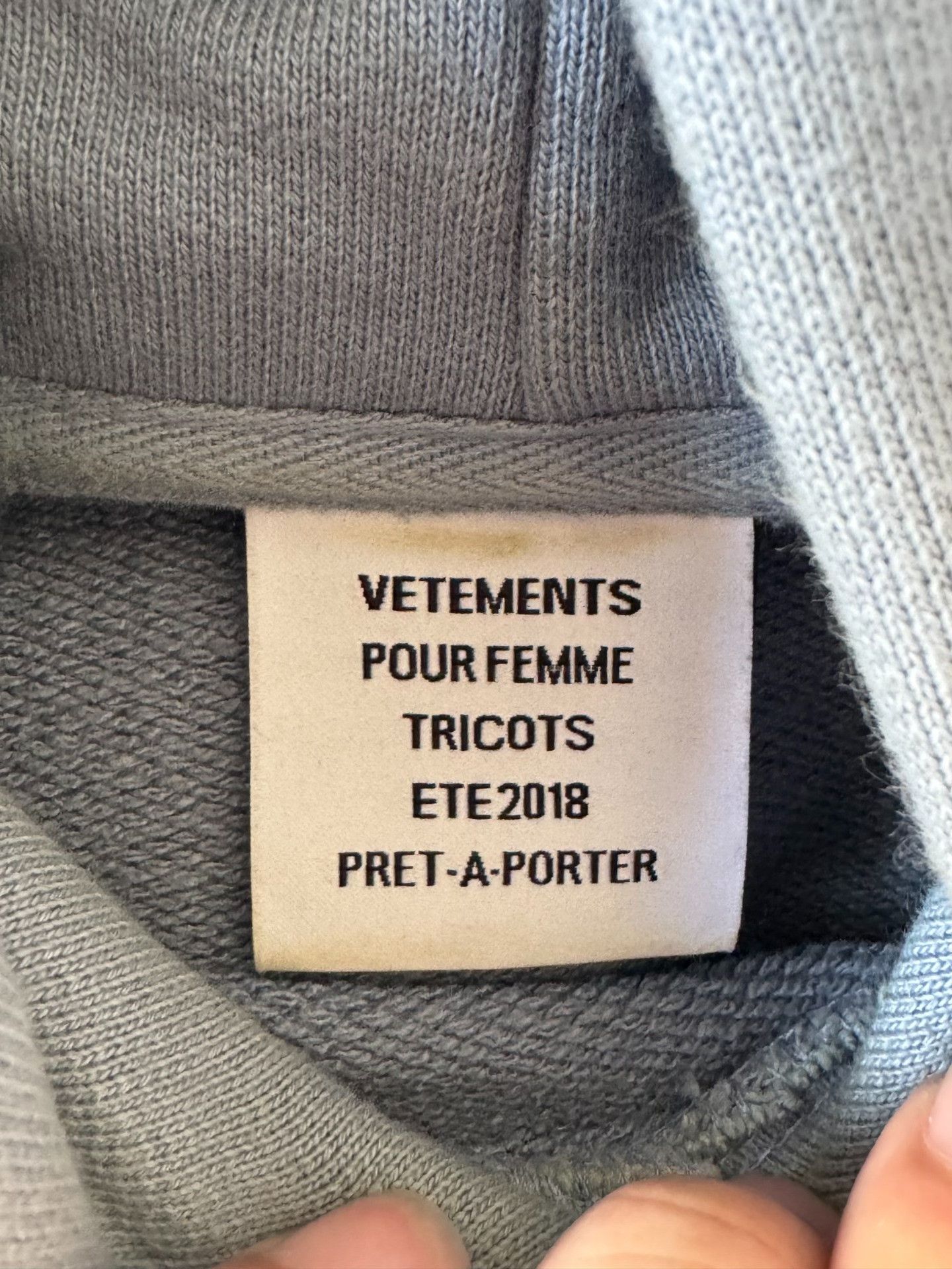 Vetements Vetements Blue Hoodie XS Men Size US XS / EU 42 / 0 - 5 Thumbnail