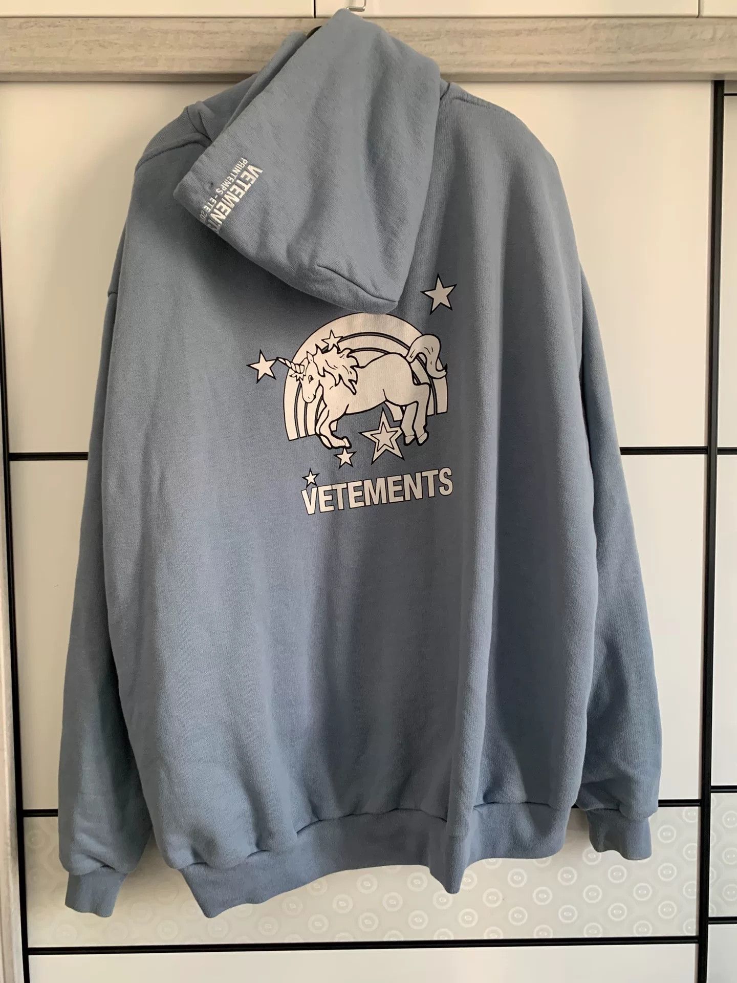 Vetements Vetements Blue Hoodie XS Men Size US XS / EU 42 / 0 - 3 Thumbnail