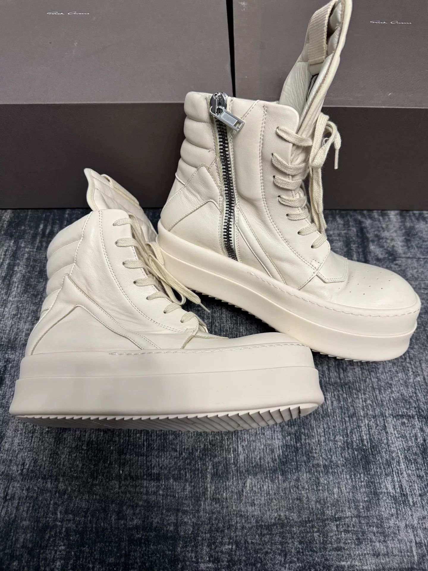 Rick Owens Rick Owens White Hitop Sneakers 39 Men Size US 6.5 / EU 39-40 - 3 Thumbnail